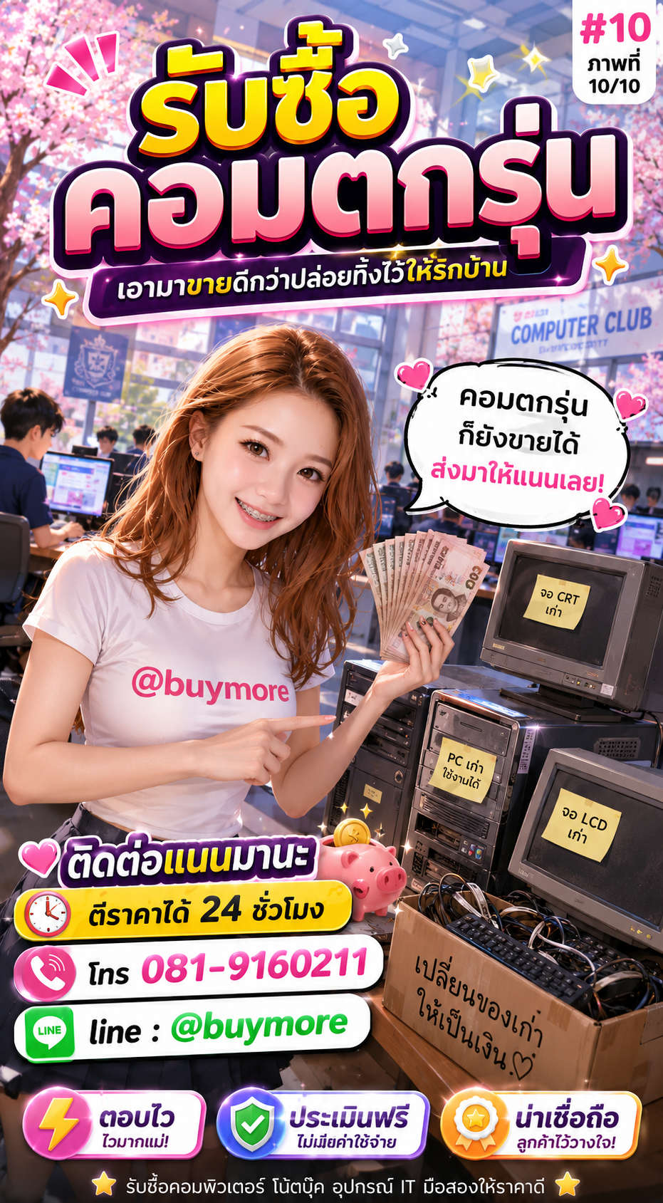 รับซื้อคอมตกรุ่น Buymore.in.th ติดต่อประเมินราคา 24 ชั่วโมง