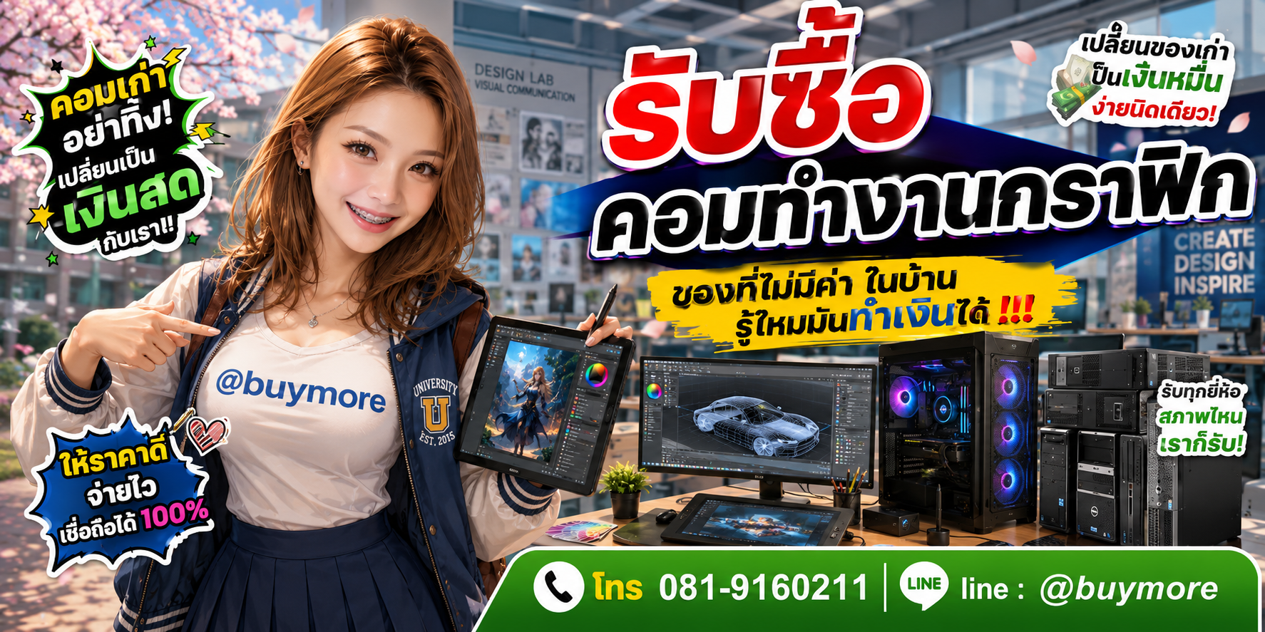 รับซื้อคอมทำงานกราฟิก รับซื้อไม่อั้น จะเยอะแค่ไหนก็รับซื้อได้หมด