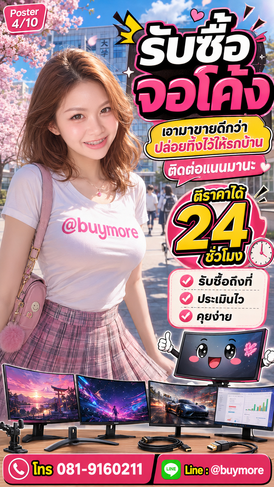 รับซื้อจอคอมสำนักงาน Buymore.in.th ติดต่อประเมินราคา 24 ชั่วโมง