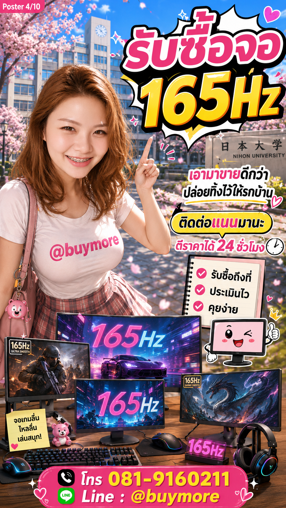 รับซื้อจอ 165hz Buymore.in.th ติดต่อประเมินราคา 24 ชั่วโมง
