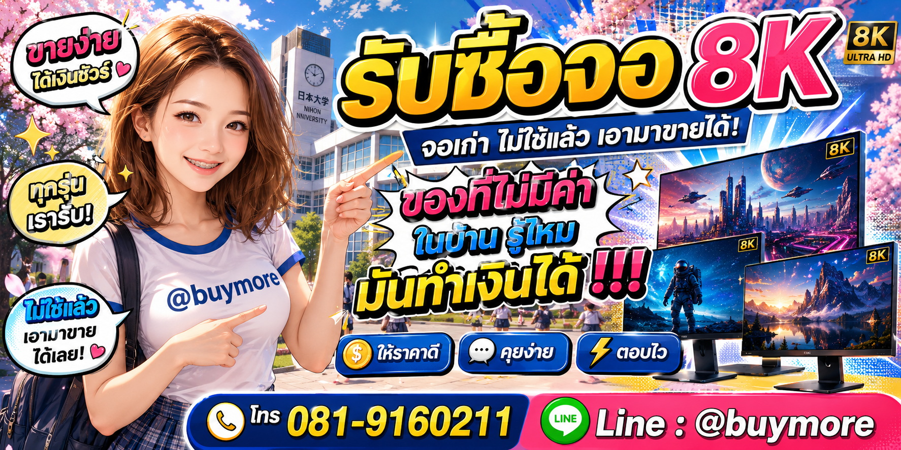 รับซื้อจอ 8k รับซื้อไม่อั้น จะเยอะแค่ไหนก็รับซื้อได้หมด