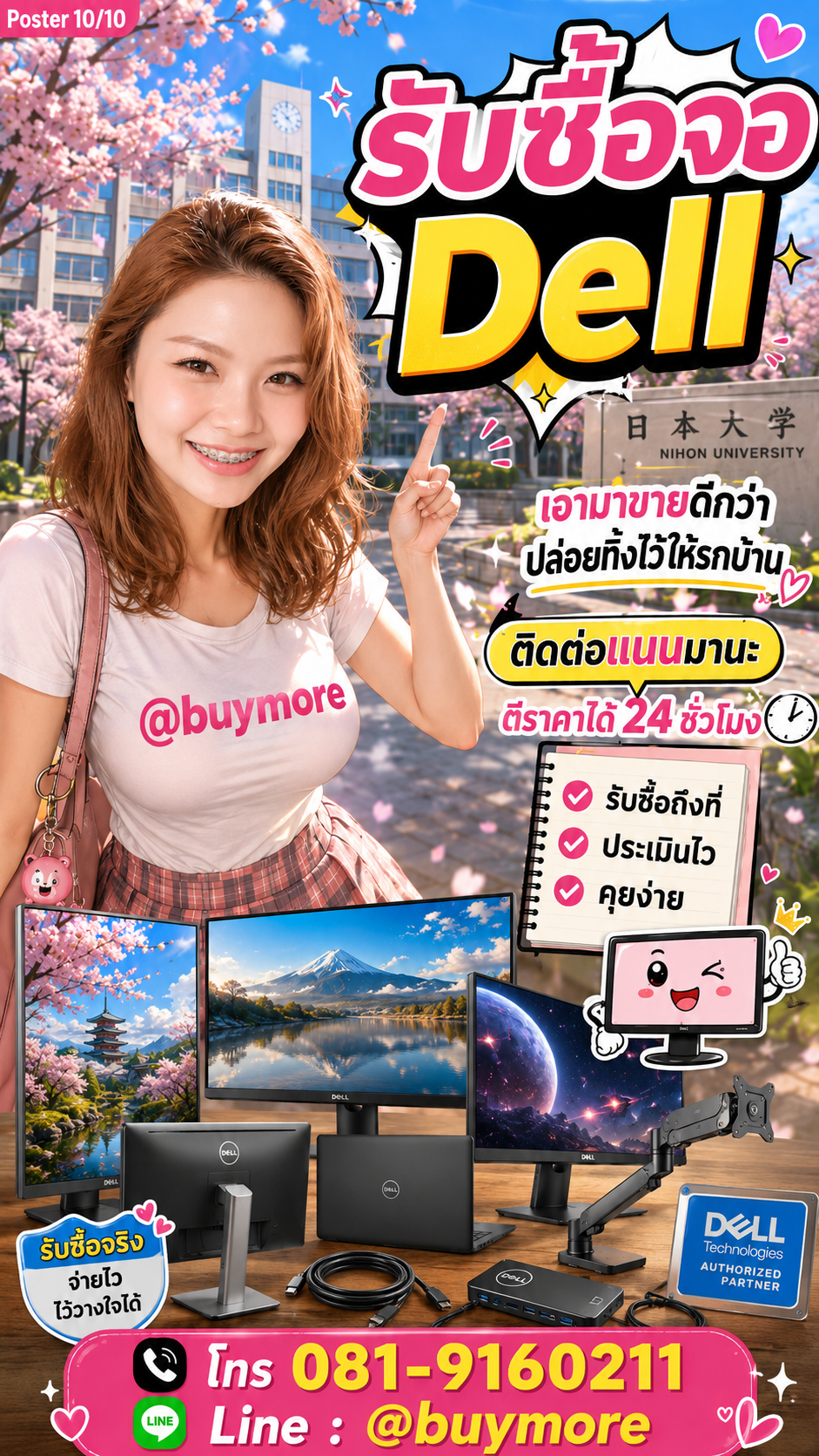 รับซื้อจอ DELL Buymore.in.th ติดต่อประเมินราคา 24 ชั่วโมง