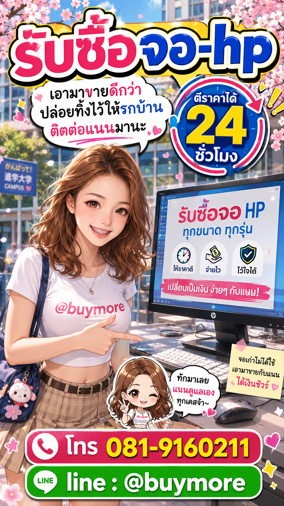 รับซื้อจอ HP Buymore.in.th ติดต่อประเมินราคา 24 ชั่วโมง