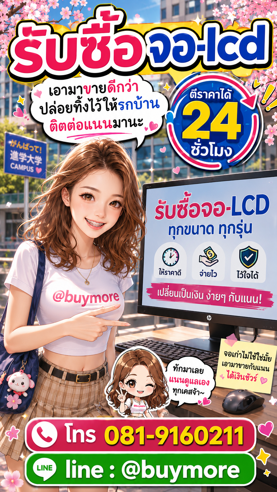 รับซื้อจอ LCD Buymore.in.th ติดต่อประเมินราคา 24 ชั่วโมง
