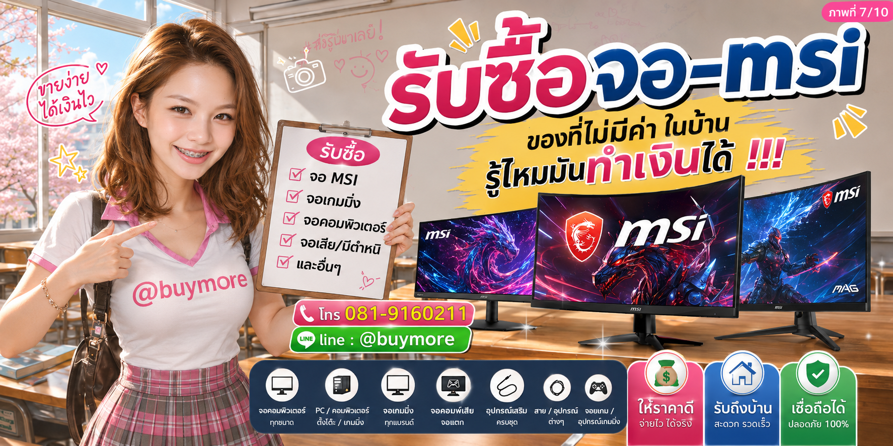รับซื้อจอ MSI รับซื้อไม่อั้น จะเยอะแค่ไหนก็รับซื้อได้หมด