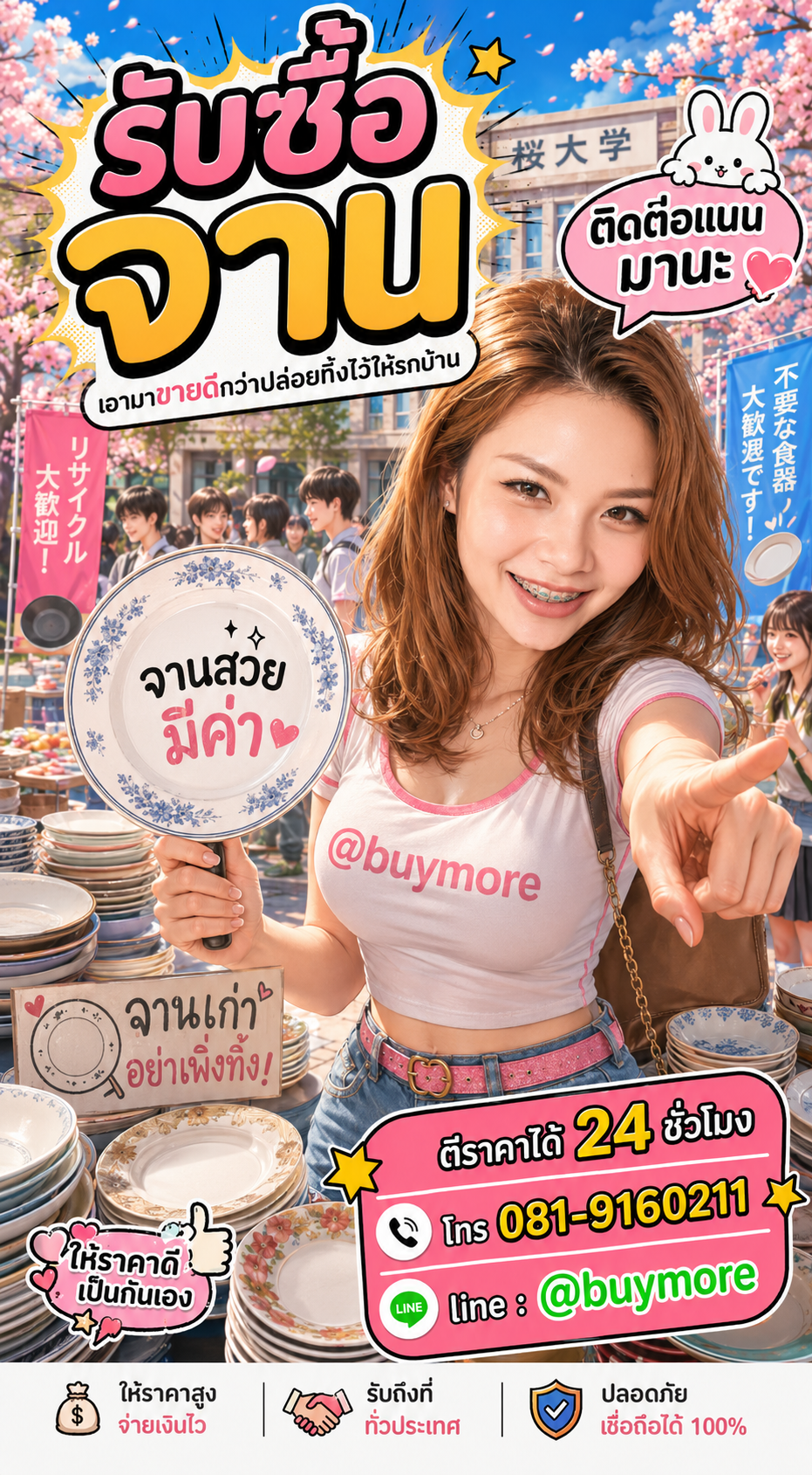 รับซื้อจาน Buymore.in.th ติดต่อประเมินราคา 24 ชั่วโมง