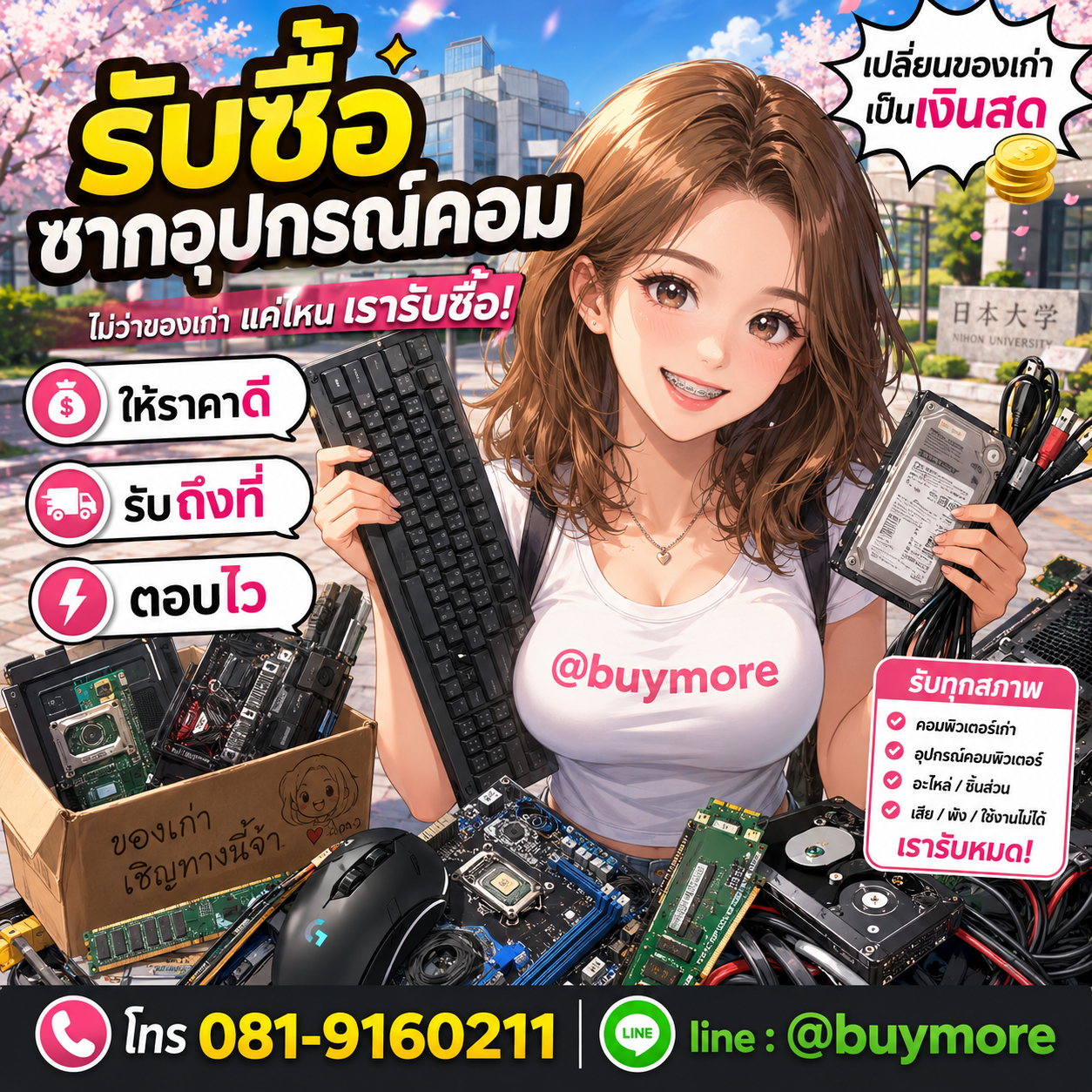 รับซื้อของมือสอง เปลี่ยนของเก่าเป็นเงินสด ง่าย ๆ กับ Buymore