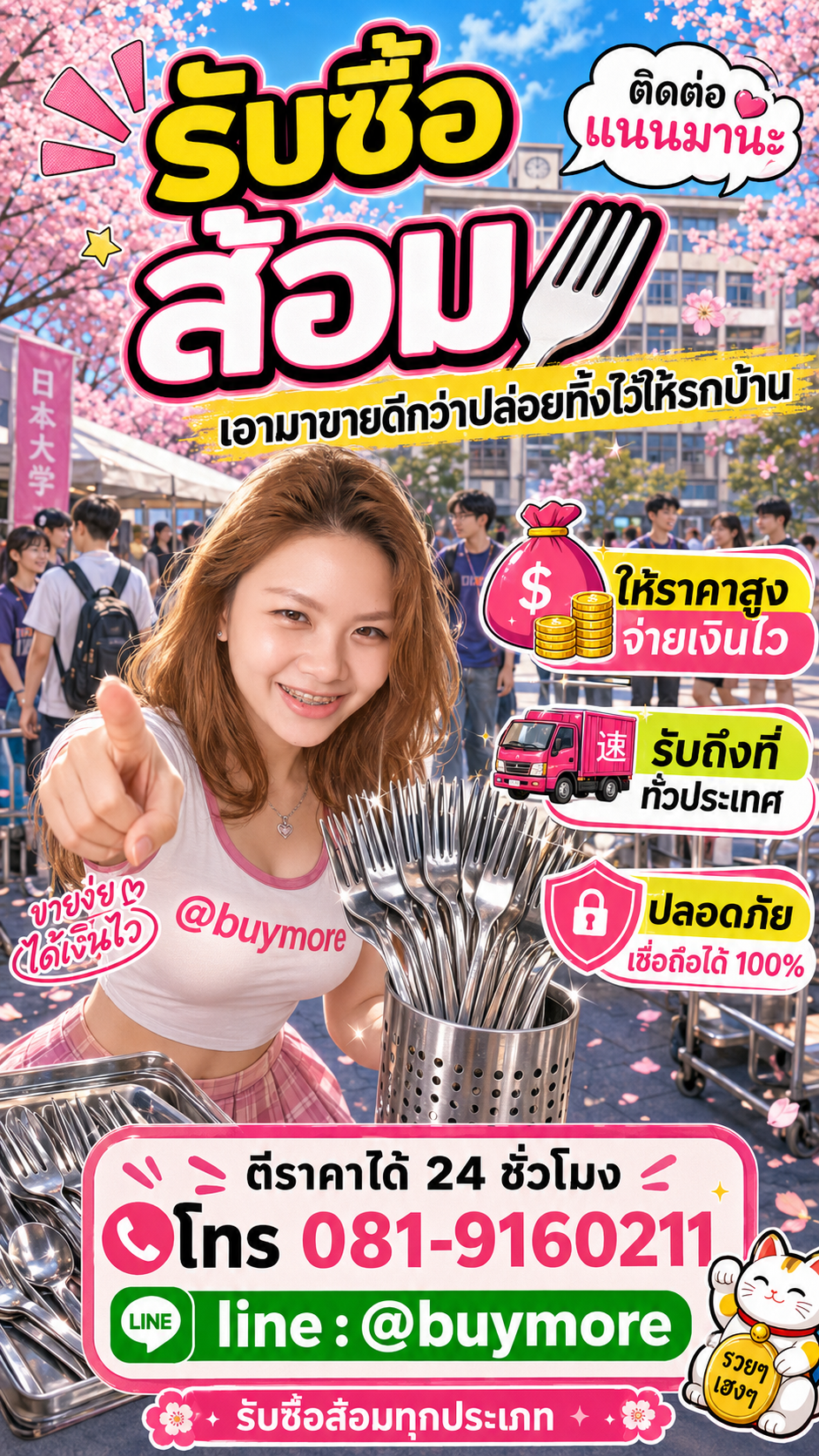 รับซื้อส้อม Buymore.in.th ติดต่อประเมินราคา 24 ชั่วโมง