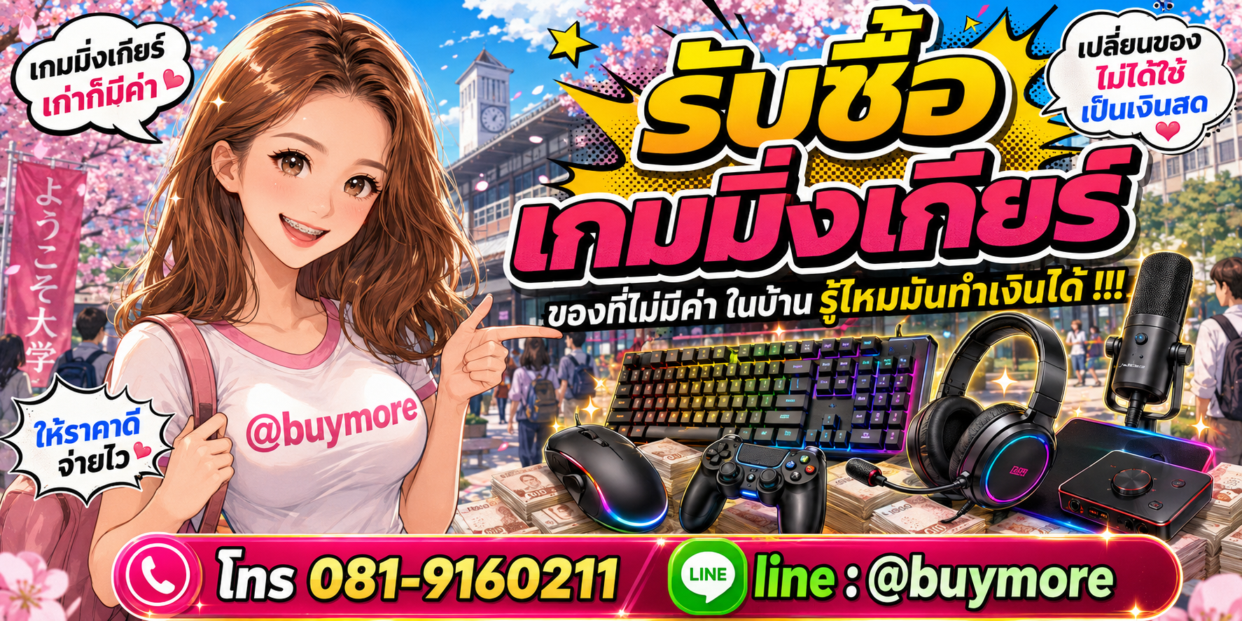 รับซื้อเกมมิ่งเกียร์ รับซื้อไม่อั้น จะเยอะแค่ไหนก็ประเมินได้