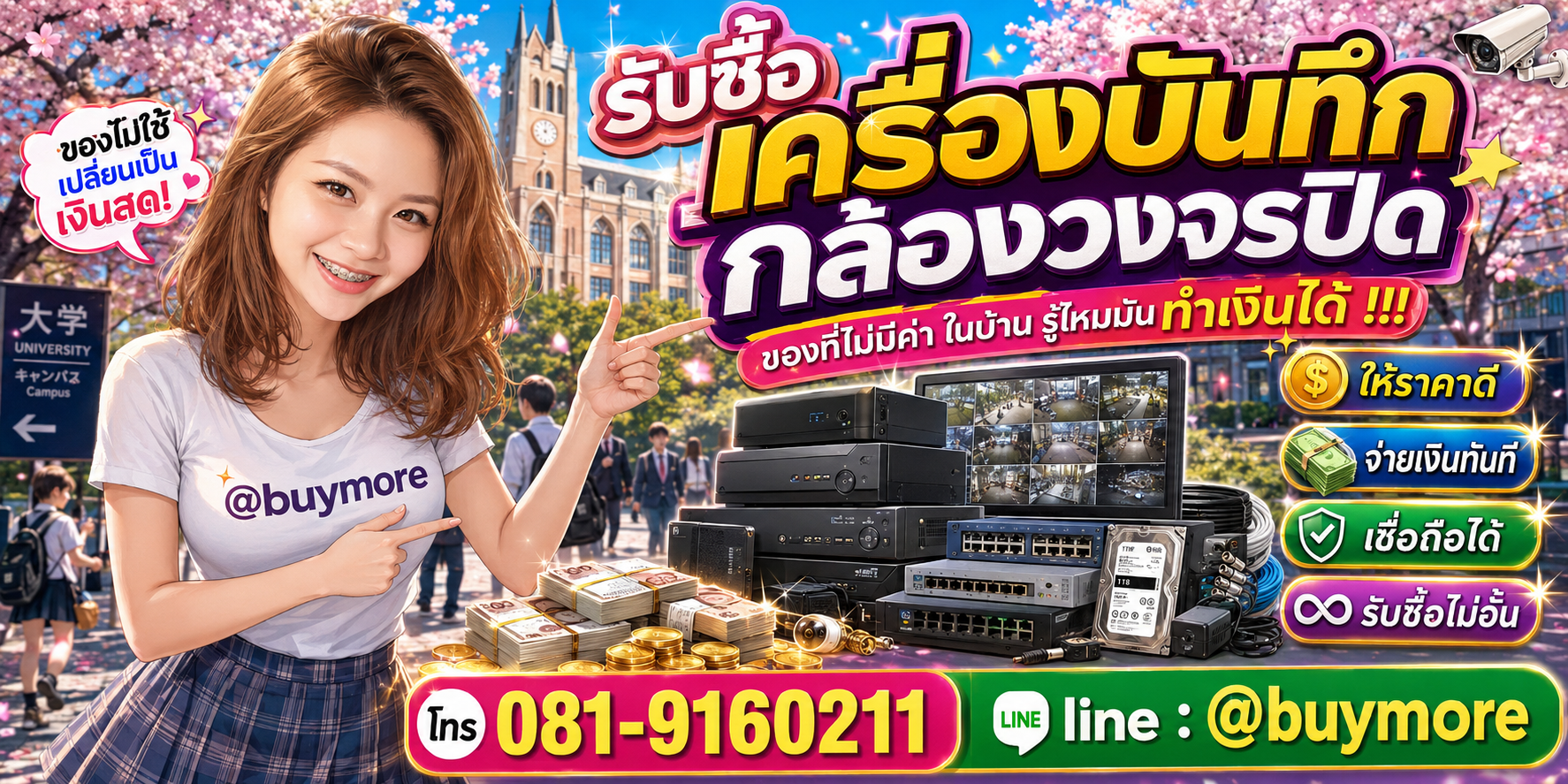 รับซื้อเครื่องบันทึกกล้องวงจรปิด รับซื้อไม่อั้น จะเยอะแค่ไหนก็ประเมินได้
