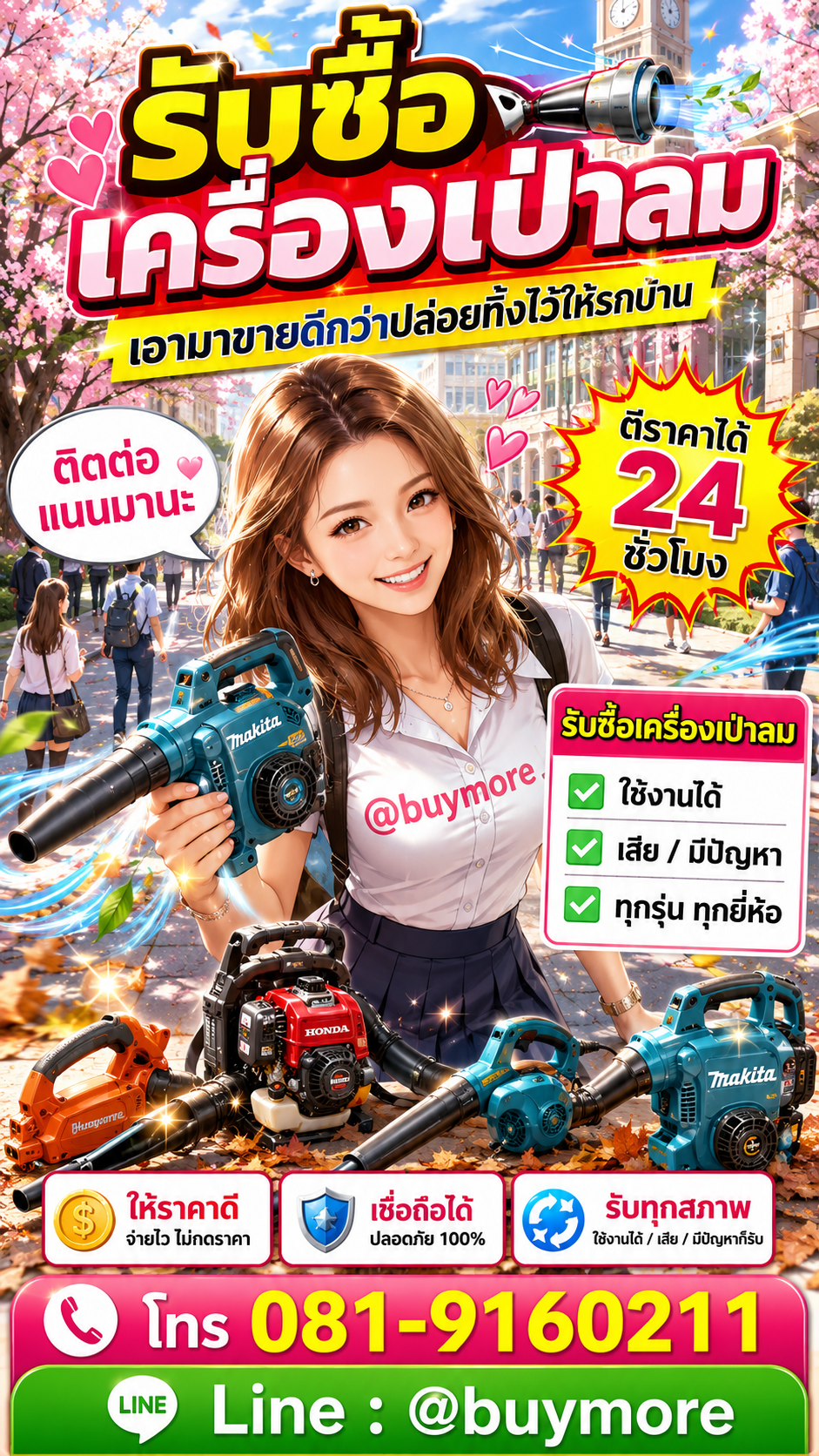 รับซื้อเครื่องเป่าลม Buymore.in.th ติดต่อประเมินราคา 24 ชั่วโมง