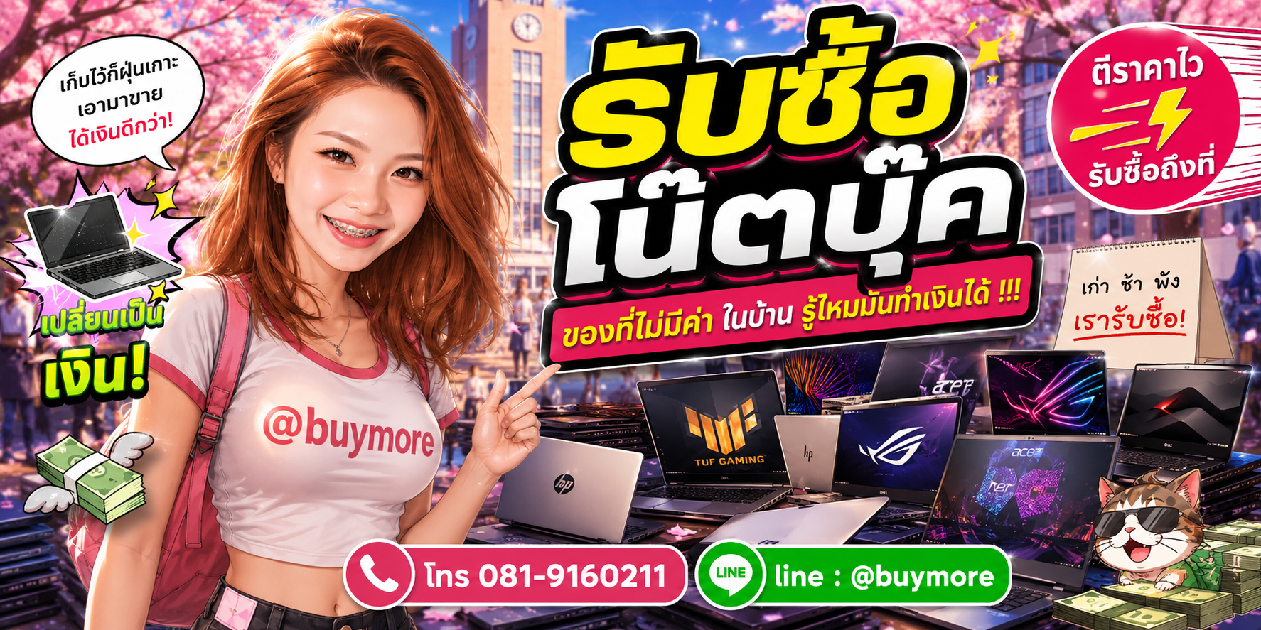 รับซื้อโน๊ตบุ๊ค รับซื้อไม่อั้น จะเยอะแค่ไหนก็รับซื้อได้หมด