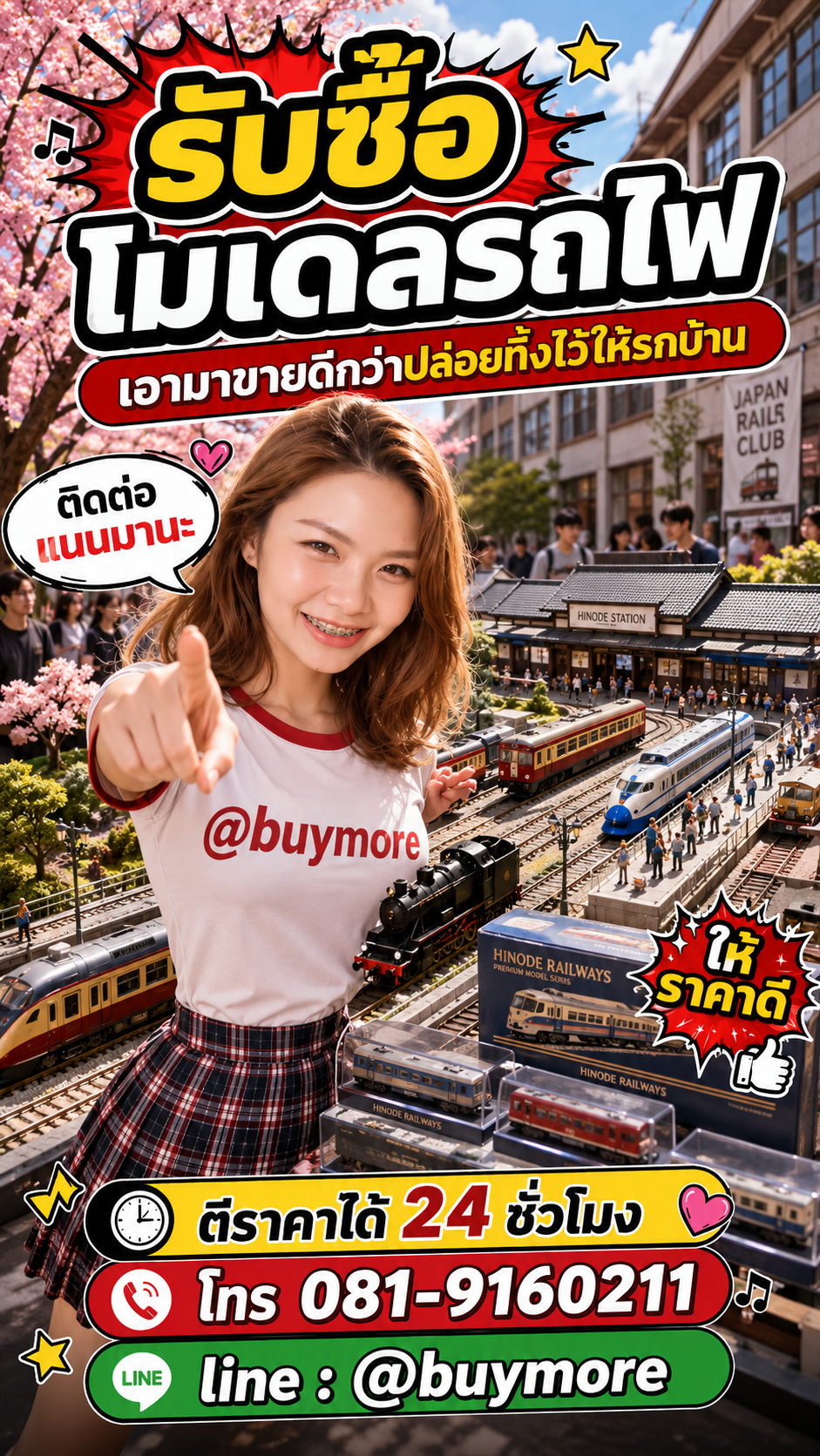 รับซื้อโมเดลรถไฟ Buymore.in.th ติดต่อประเมินราคา 24 ชั่วโมง