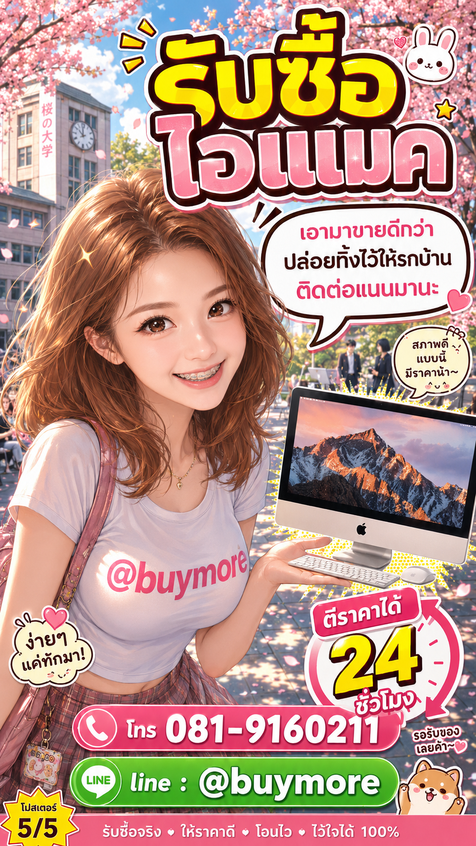รับซื้อ ไอแมค Buymore.in.th ติดต่อประเมินราคา 24 ชั่วโมง