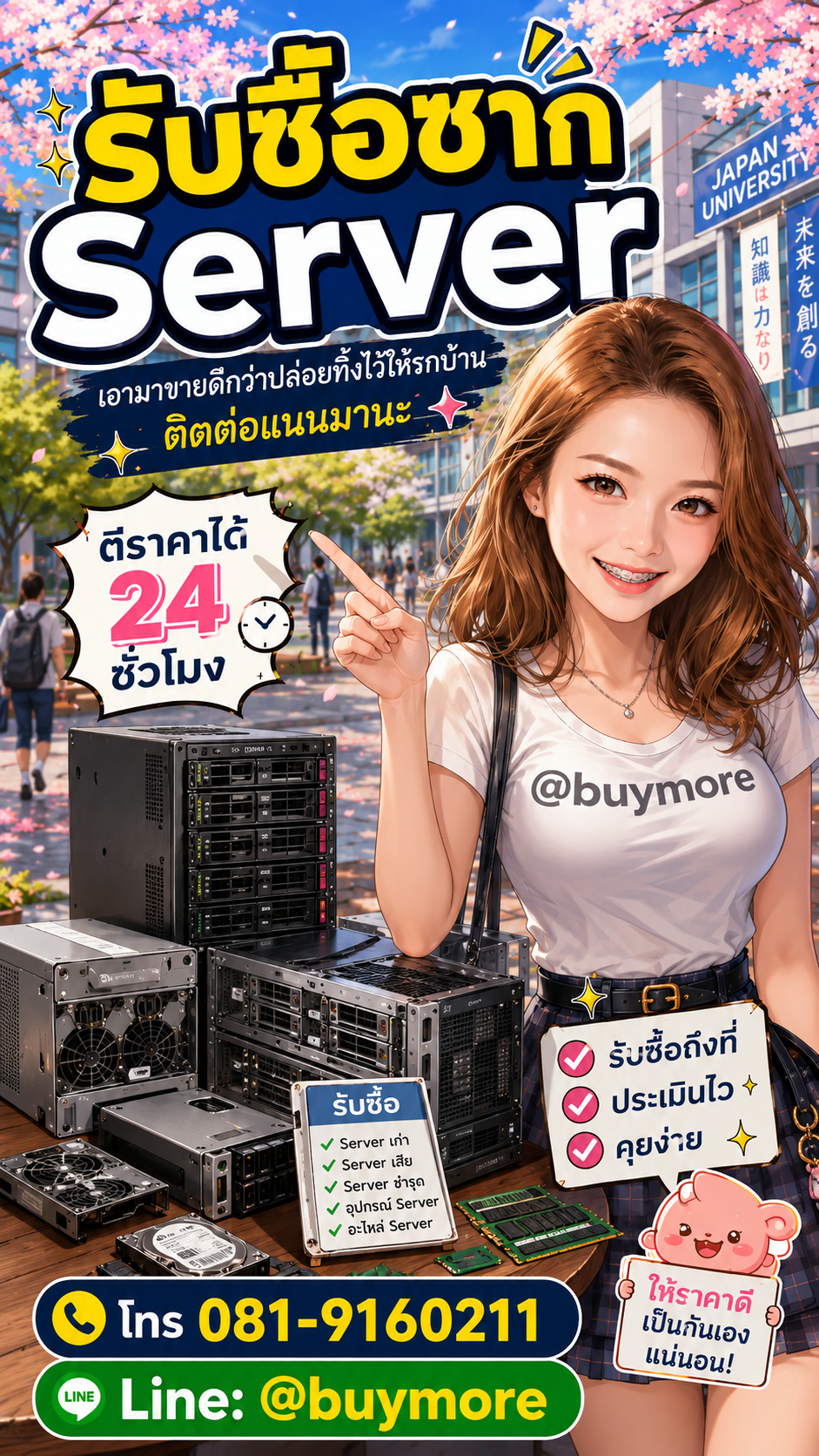 รับซื้อซาก server Buymore.in.th ติดต่อประเมินราคา 24 ชั่วโมง