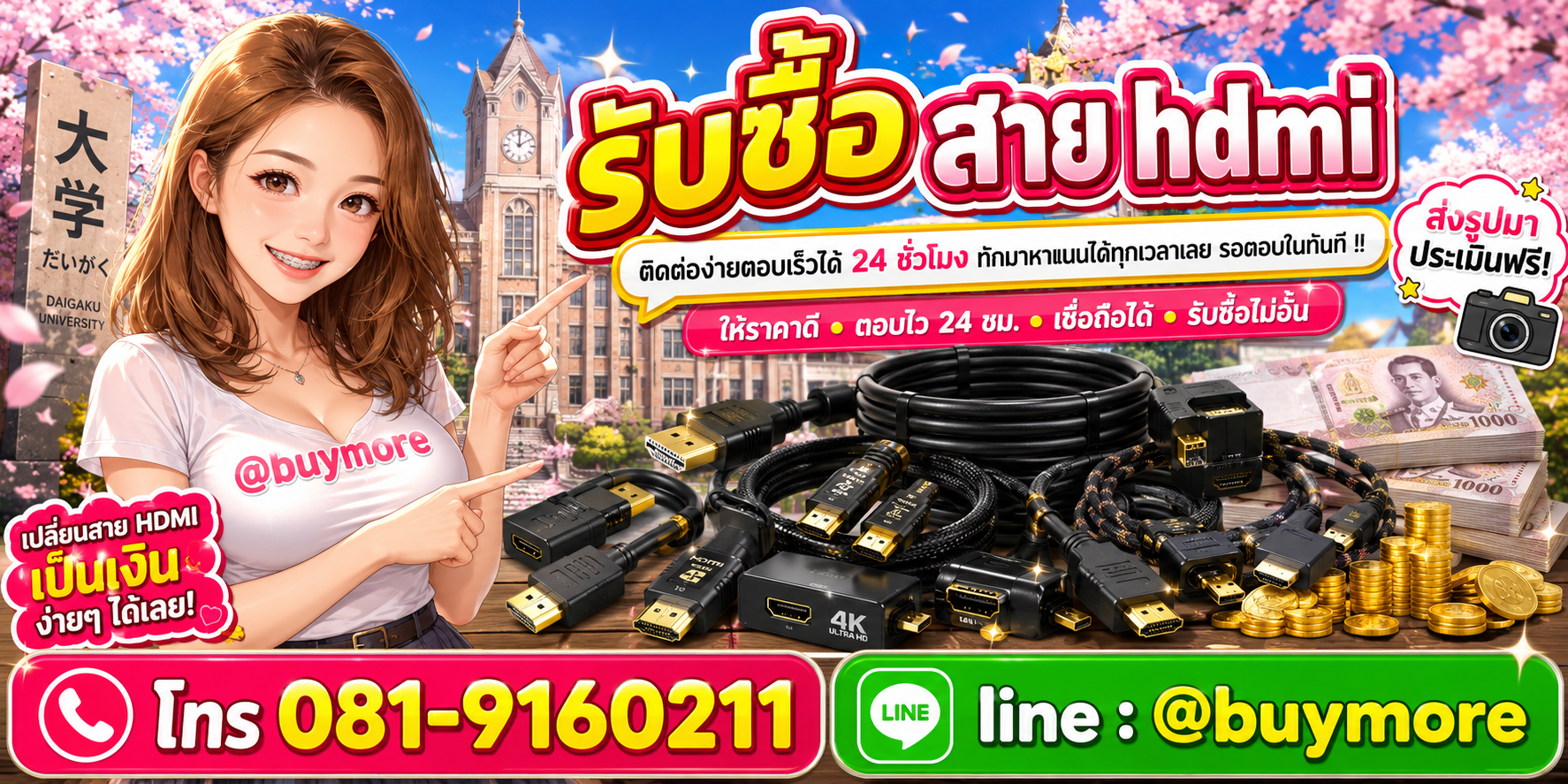 รับซื้อสาย hdmi รับซื้อไม่อั้น จะเยอะแค่ไหนก็รับซื้อได้หมด
