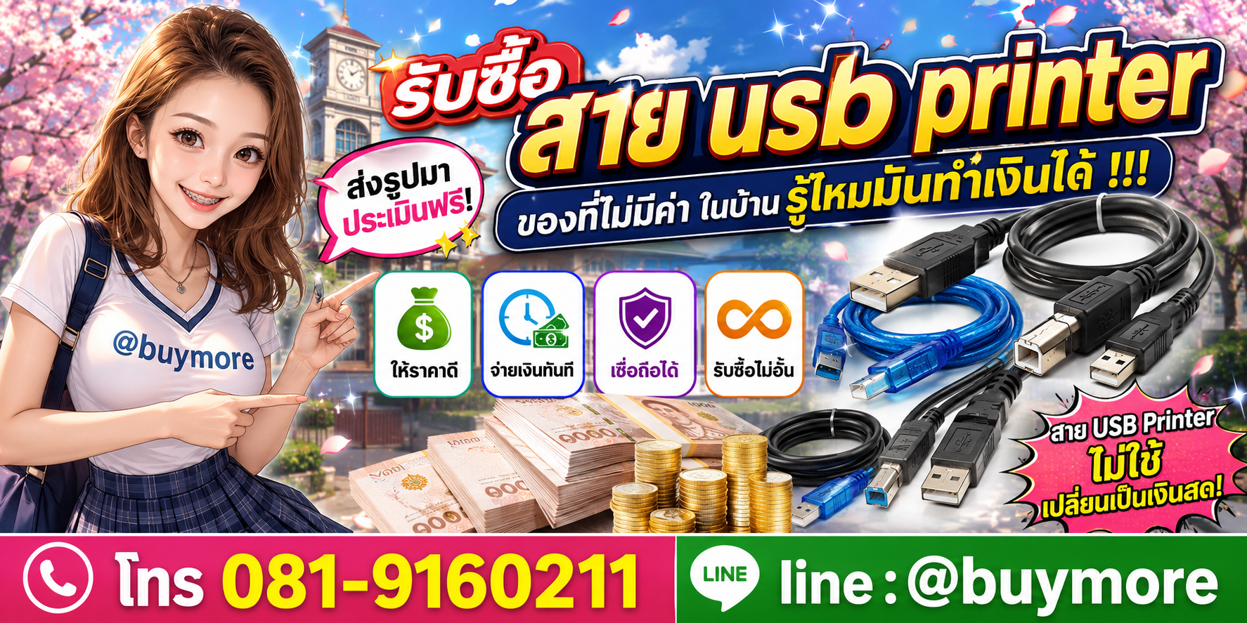 รับซื้อสายusb printer รับซื้อไม่อั้น จะเยอะแค่ไหนก็รับซื้อได้หมด
