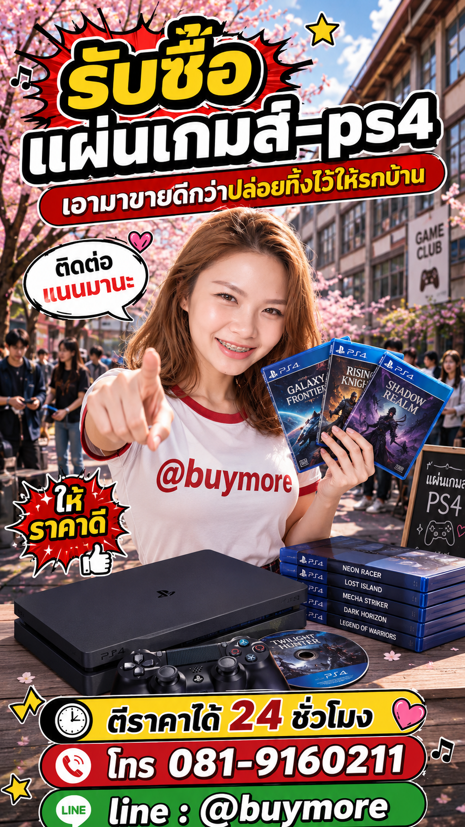 รับซื้อแผ่นเกมส์ ps4 Buymore.in.th ติดต่อประเมินราคา 24 ชั่วโมง