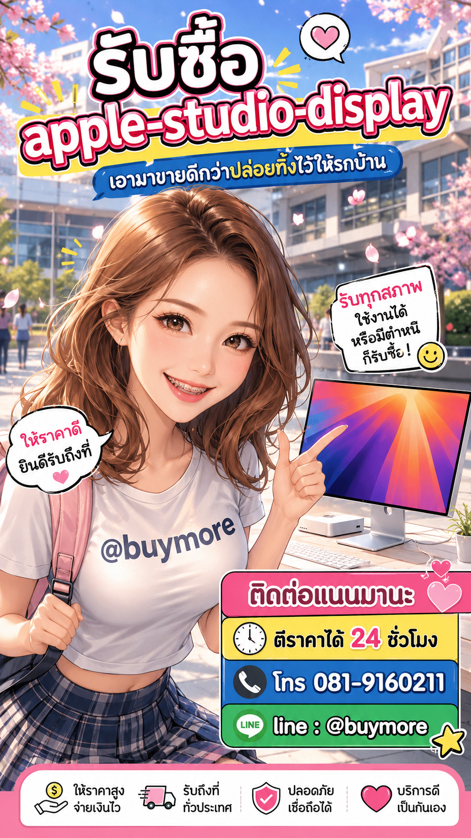 รับซื้อ Apple Studio Display Buymore.in.th ประเมินราคา 24 ชั่วโมง