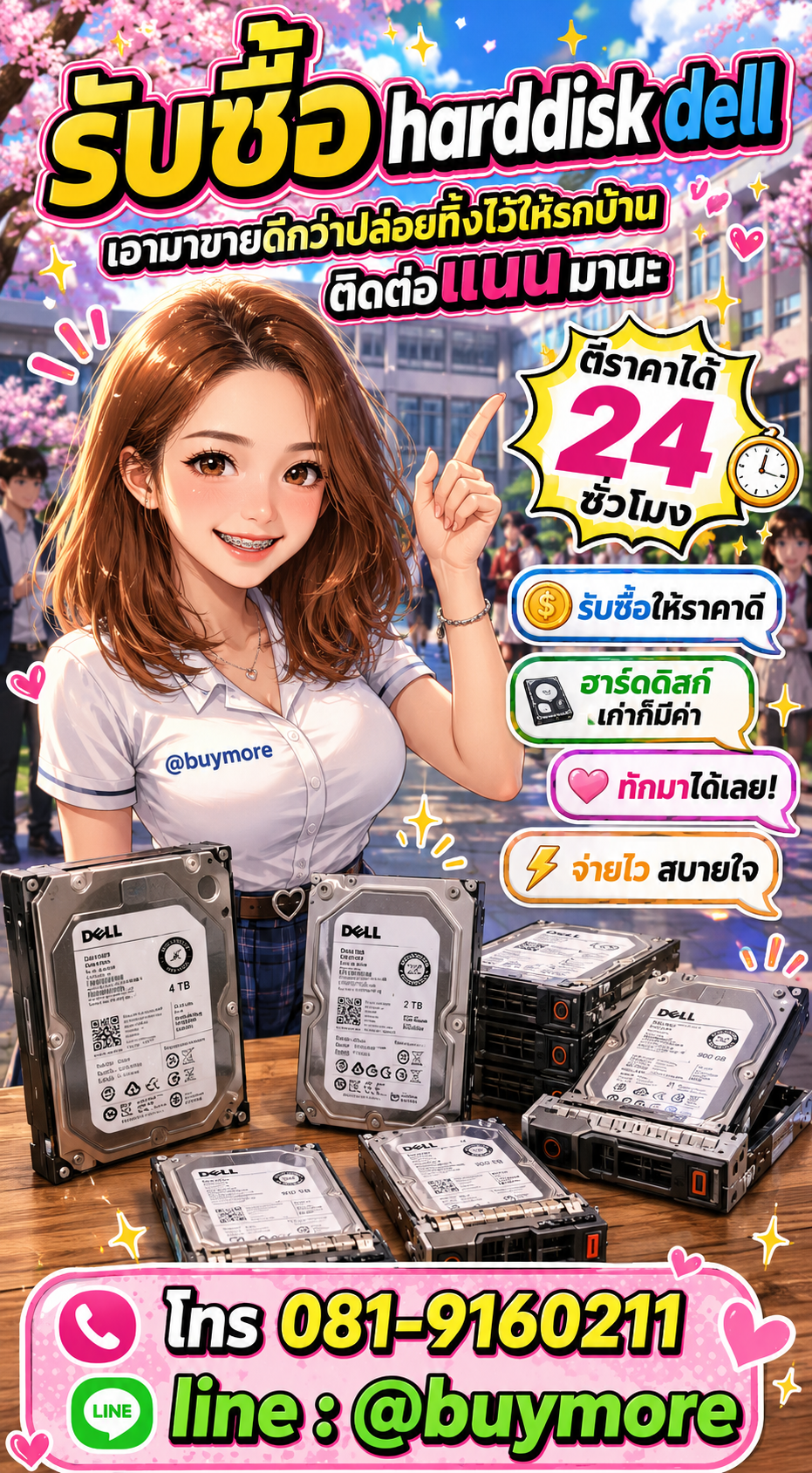 รับซื้อ harddisk dell Buymore.in.th ติดต่อประเมินราคา 24 ชั่วโมง