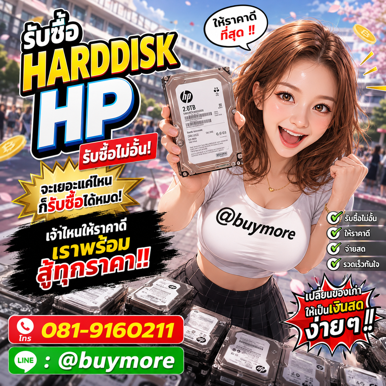 รับซื้อเหมา harddisk hp และอุปกรณ์ไอที