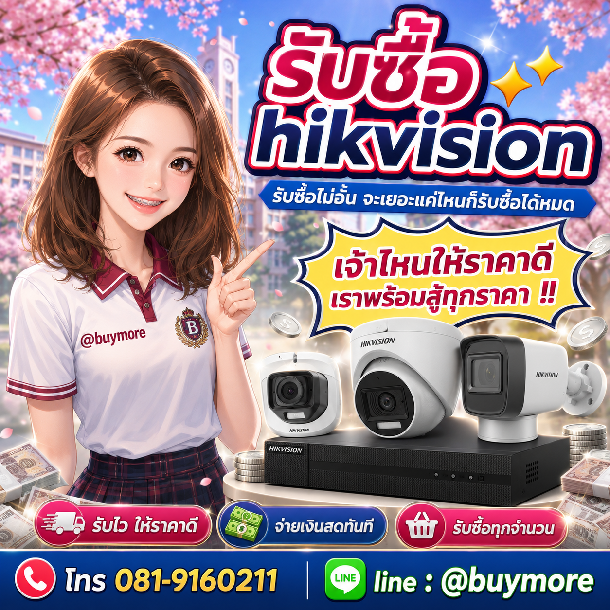 Buymore รับซื้อกล้อง hikvision และยังมีสินค้าจำหน่ายราคาพิเศษ