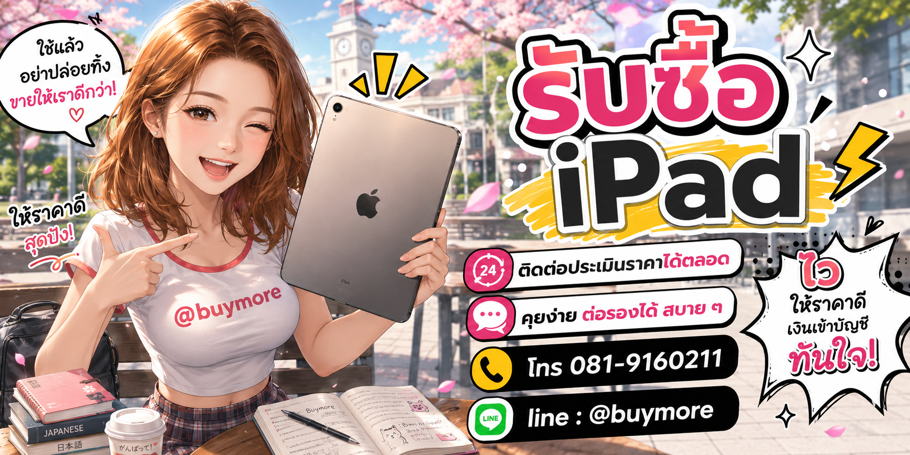 รับซื้อ ipadติดต่อประเมินราคาได้ตลอด คุยง่าย ต่อรองได้สบาย ๆ