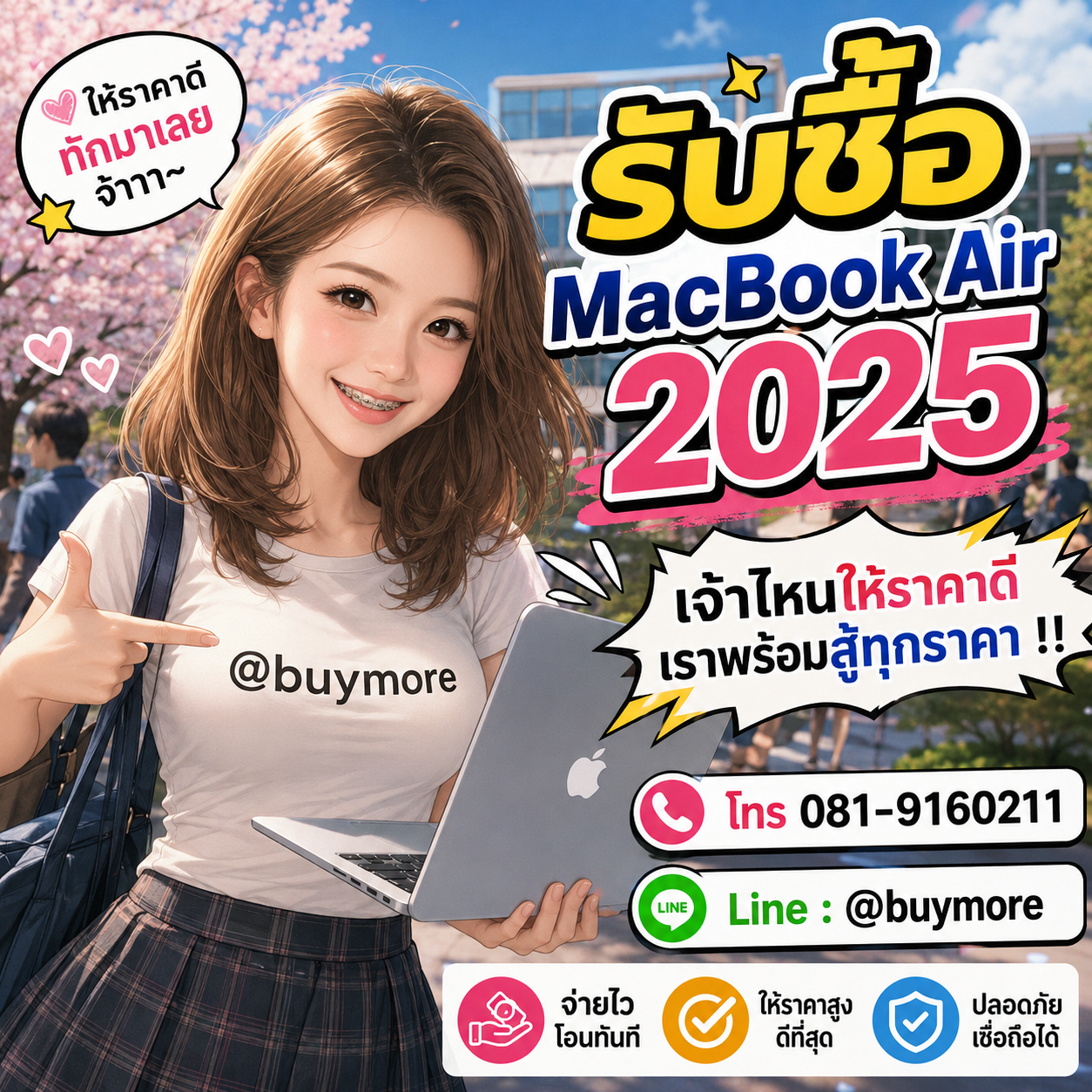 ขาย macbook air 2025 มือสองให้ได้ราคาดี