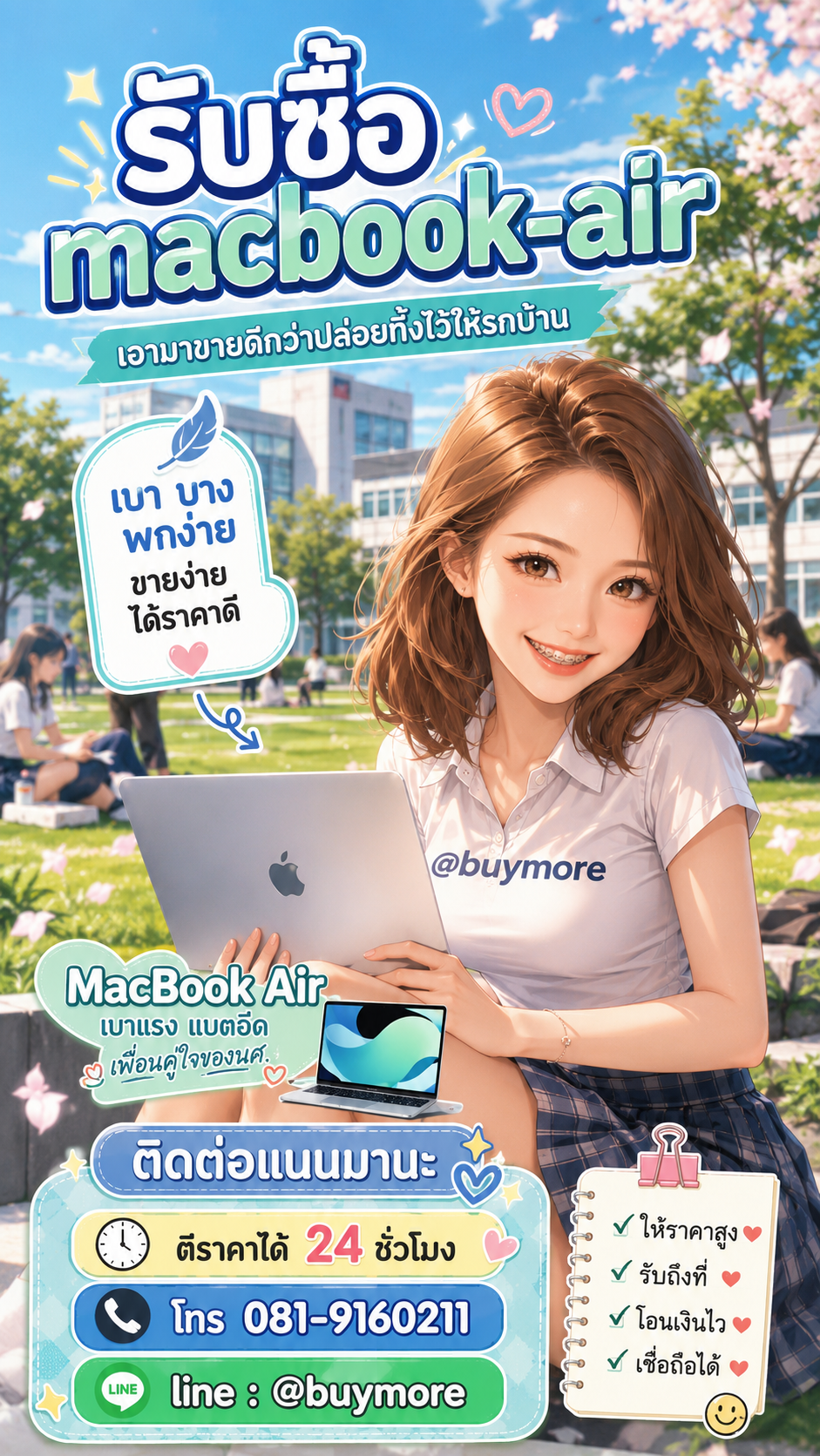 รับซื้อ macbook air มือสอง มือสอง Buymore.in.th