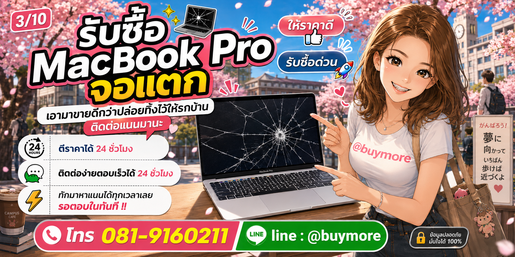 รับซื้อ PC Workstation ติดต่อ Buymore 24 ชั่วโมง โทร 081-9160211 LINE @buymore
