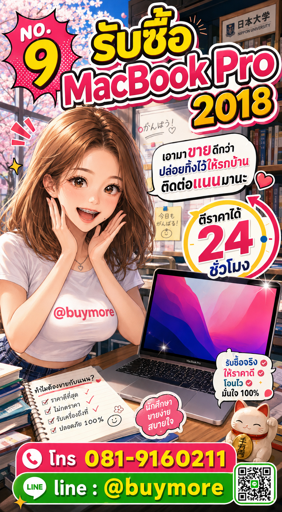 รับซื้อ macbook pro 2018 มือสอง Buymore.in.th