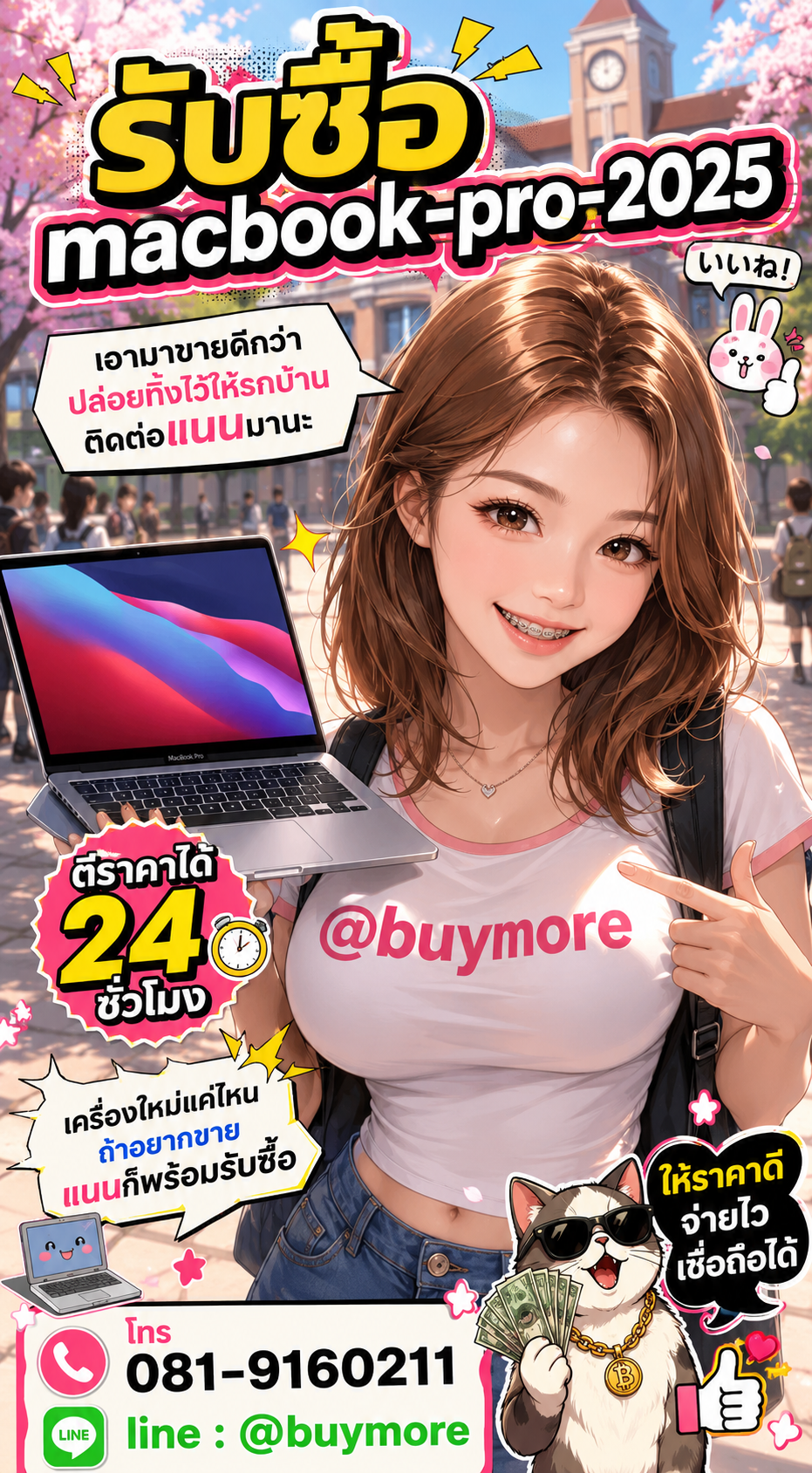 รับซื้อ macbook pro 2025 มือสอง Buymore.in.th
