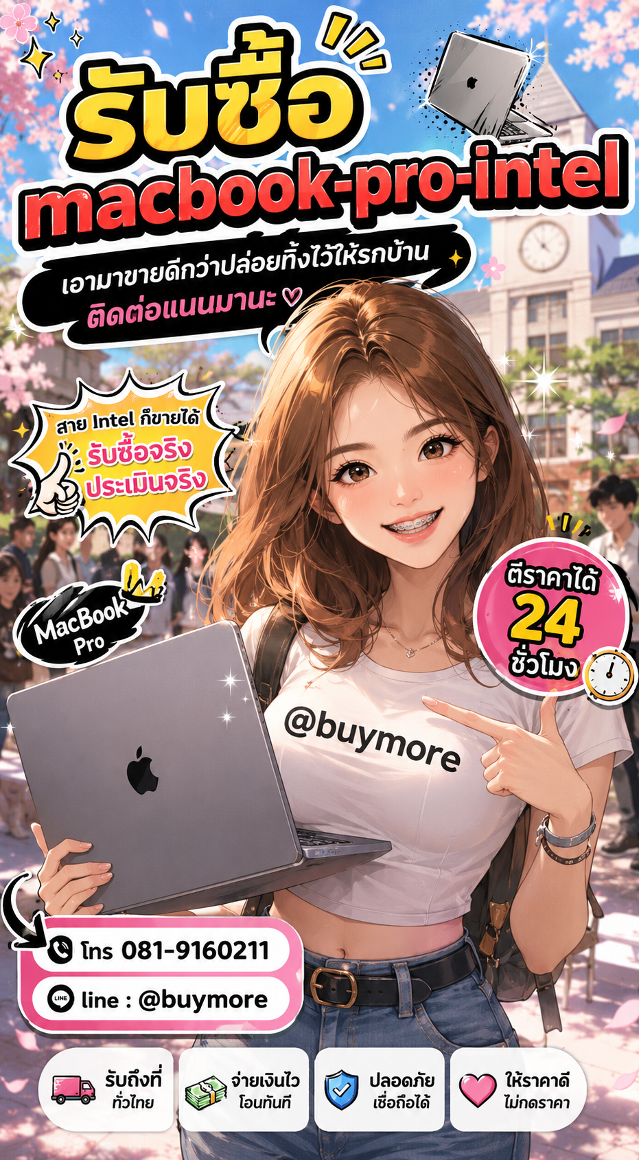 รับซื้อ macbook pro intel มือสอง Buymore.in.th