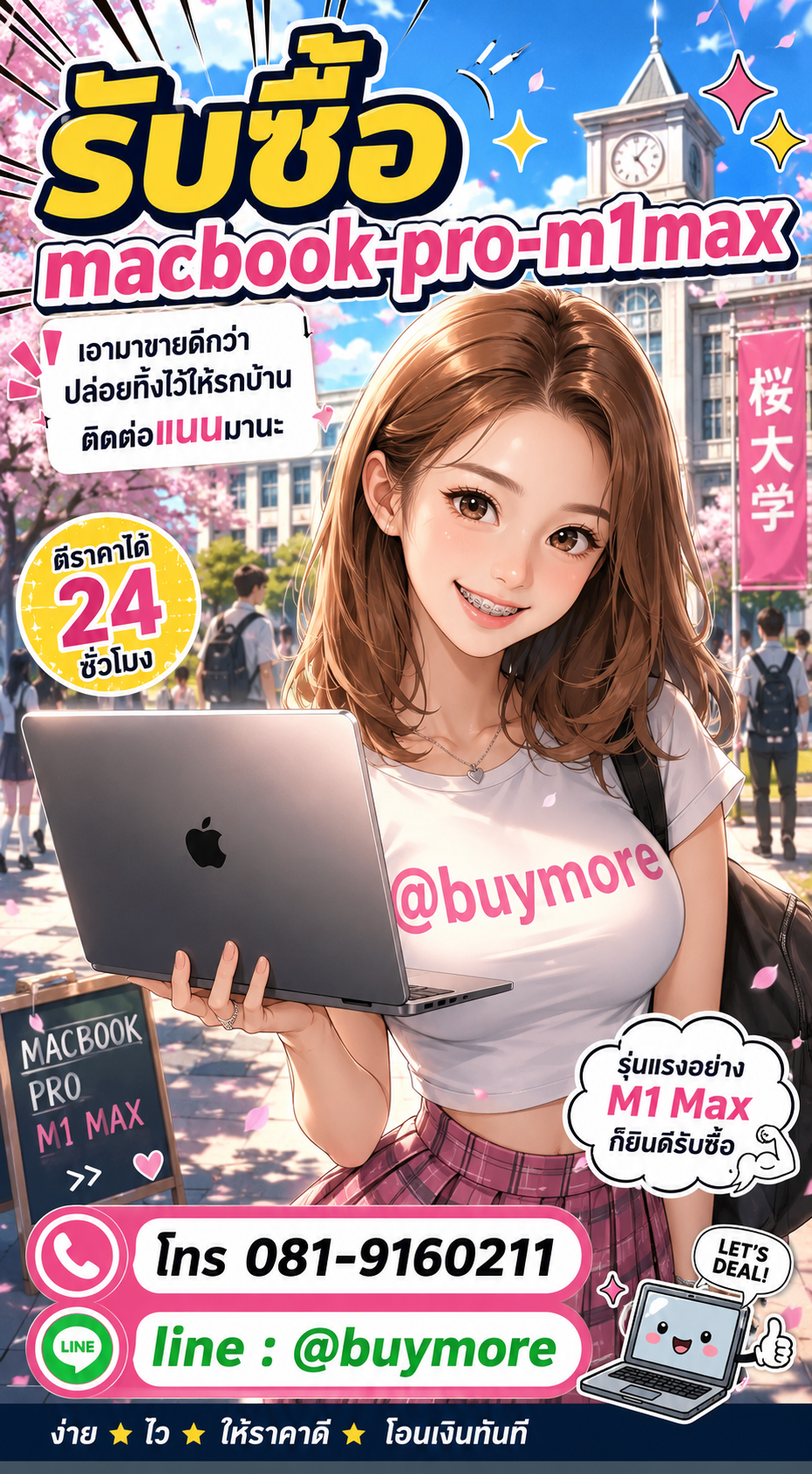 รับซื้อ macbook pro m1max มือสอง Buymore.in.th