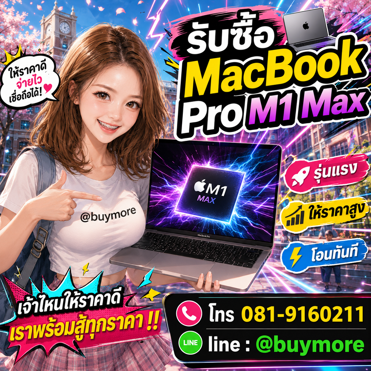 ขาย macbook pro m1max มือสองให้ได้ราคาดี