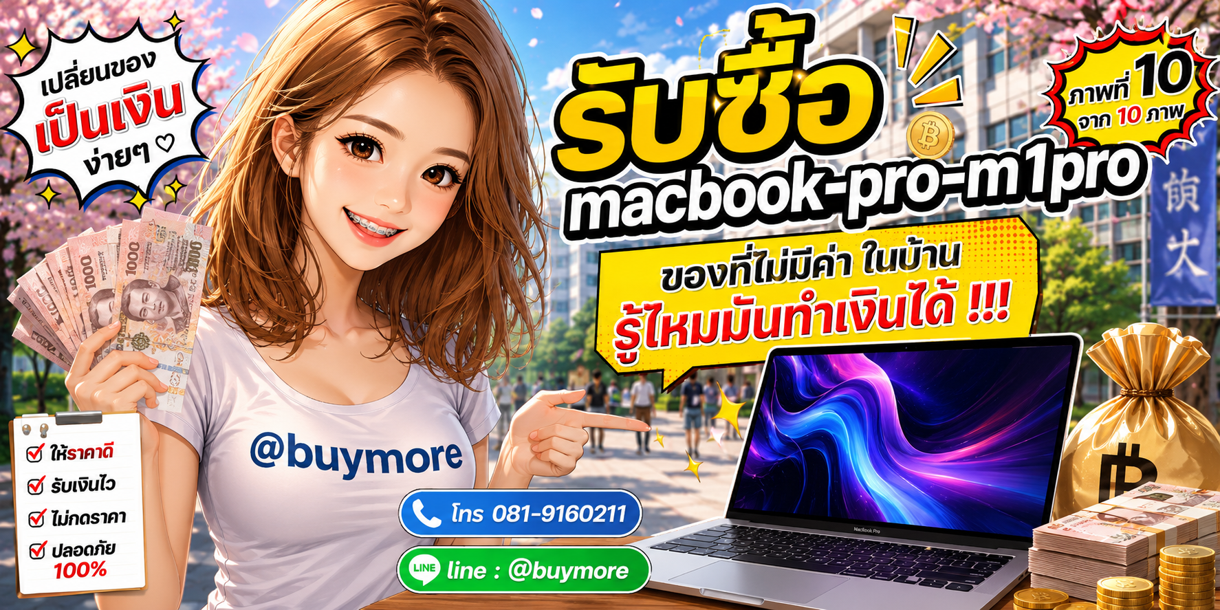 รับซื้อ macbook pro m1pro จำนวนมาก รับซื้อเหมา