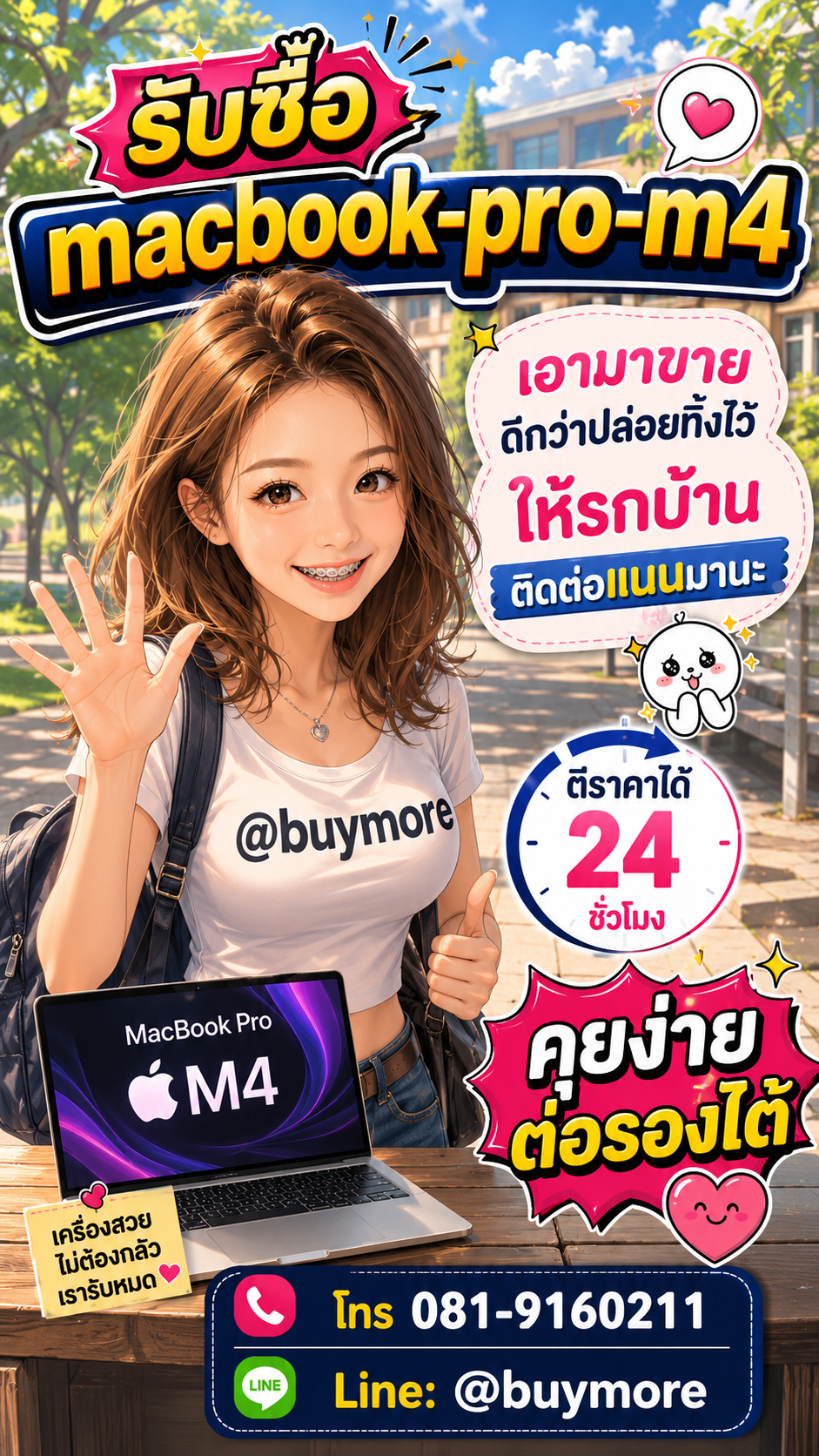 รับซื้อ macbook pro m4 มือสอง Buymore.in.th