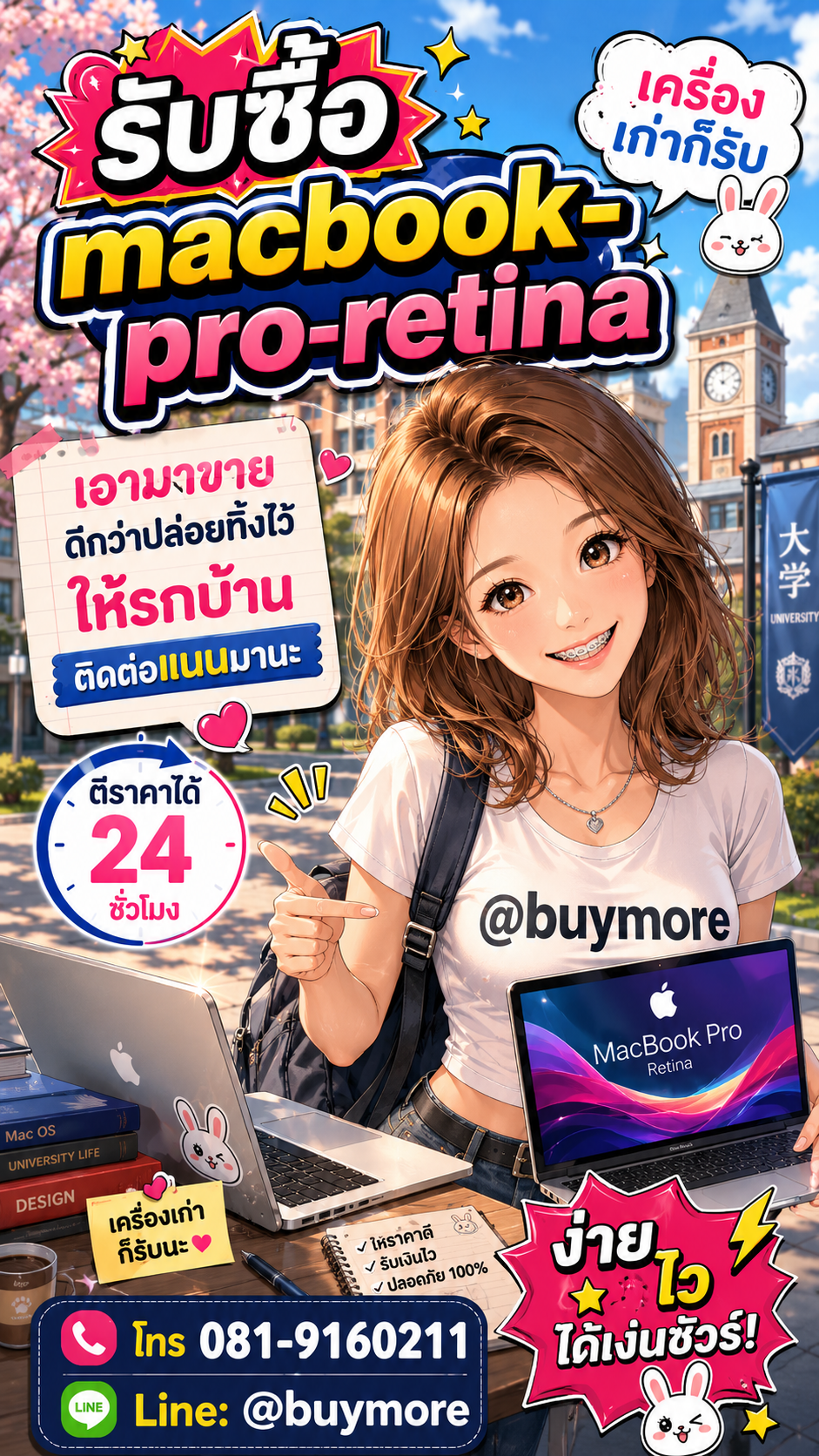 รับซื้อ macbook pro retina มือสอง Buymore.in.th