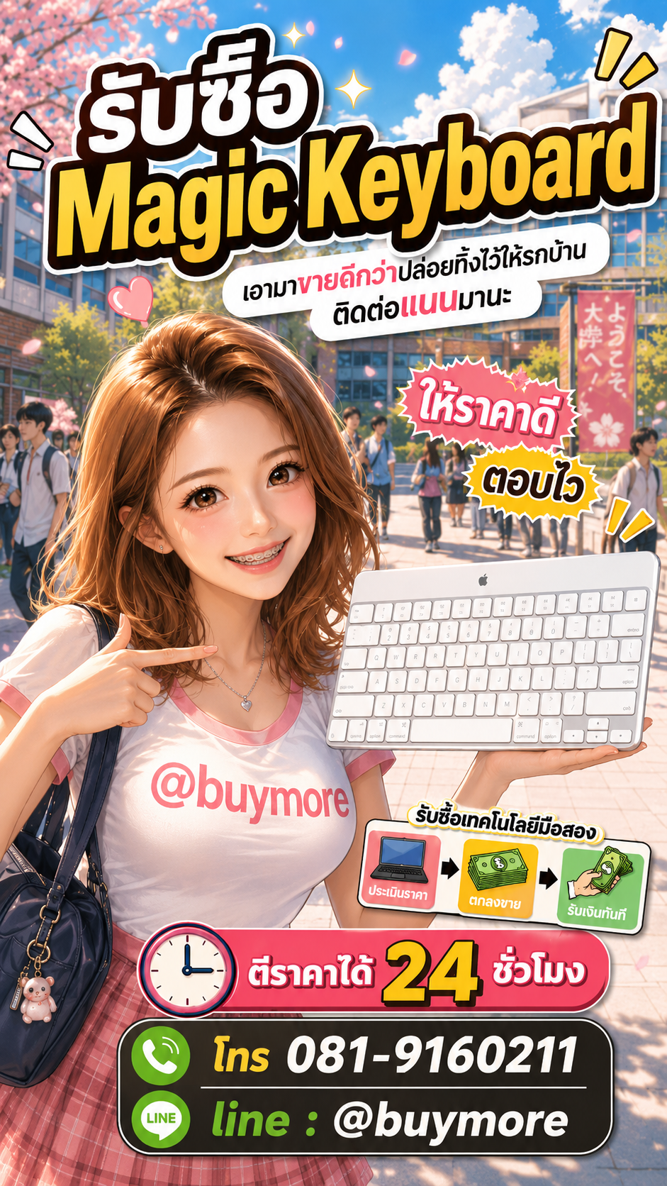 รับซื้อ MAGIC KEYBOARD มือสอง เก่า ใช้แล้ว Buymore.in.th