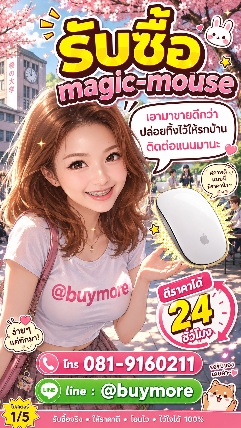 รับซื้อ MAGIC MOUSE มือสอง เก่า ใช้แล้ว ให้ราคาสูง Buymore.in.th