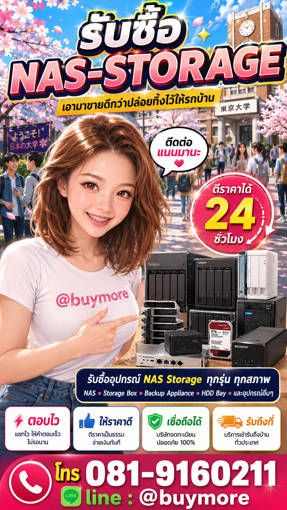 รับซื้อNas Storage Buymore.in.th ติดต่อประเมินราคา 24 ชั่วโมง