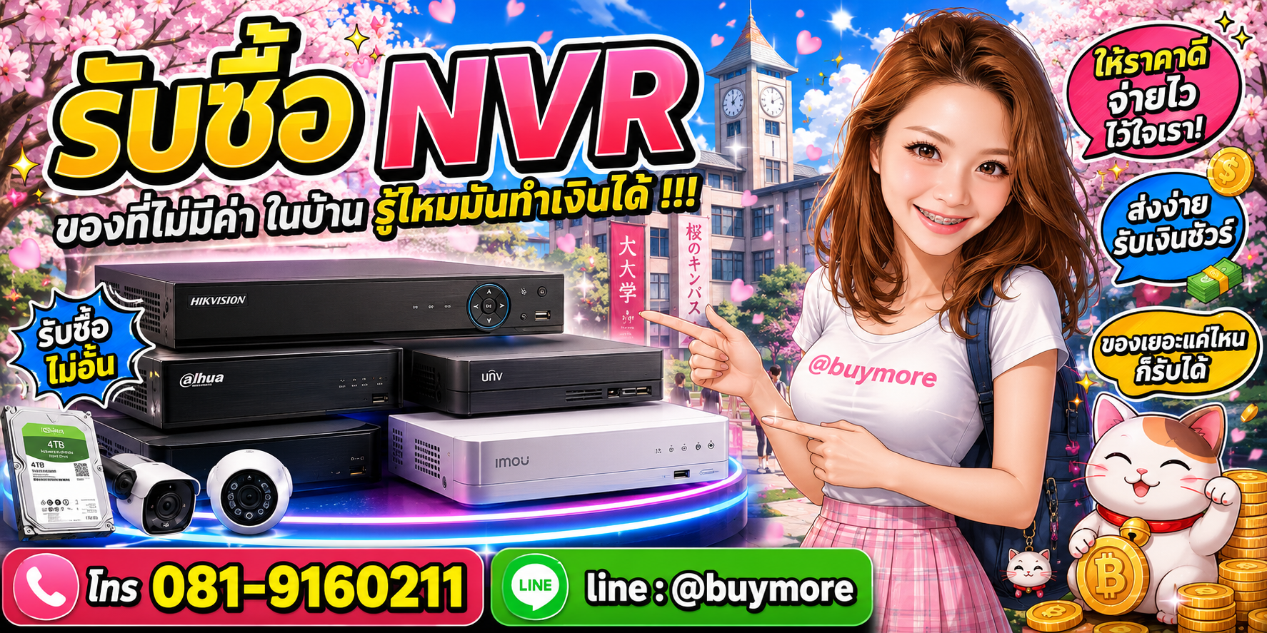 รับซื้อกล้องNVR รับซื้อไม่อั้น จะเยอะแค่ไหนก็ประเมินได้