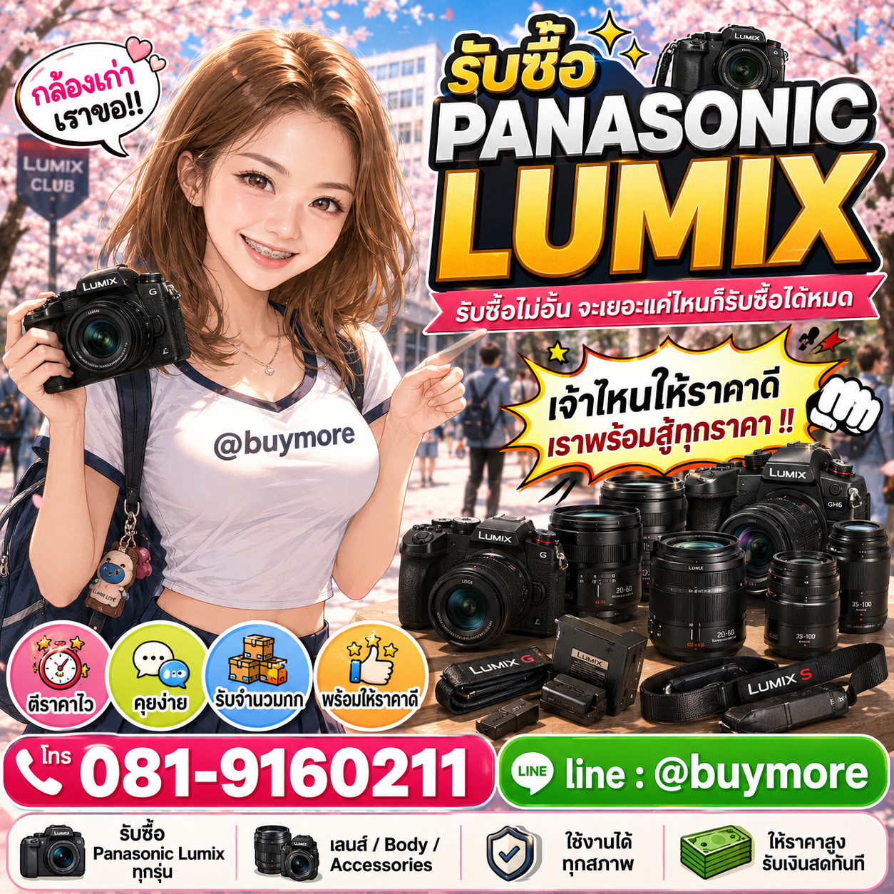 Buymore รับซื้อpanasonic lumixและยังมีสินค้าจำหน่ายราคาพิเศษ