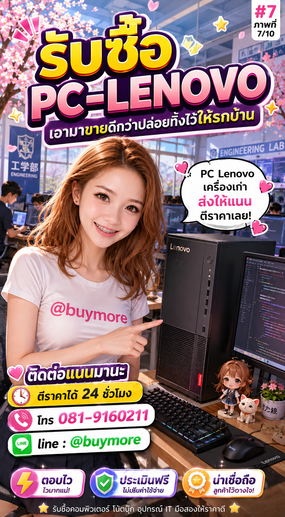 รับซื้อpc lenovo Buymore.in.th ติดต่อประเมินราคา 24 ชั่วโมง
