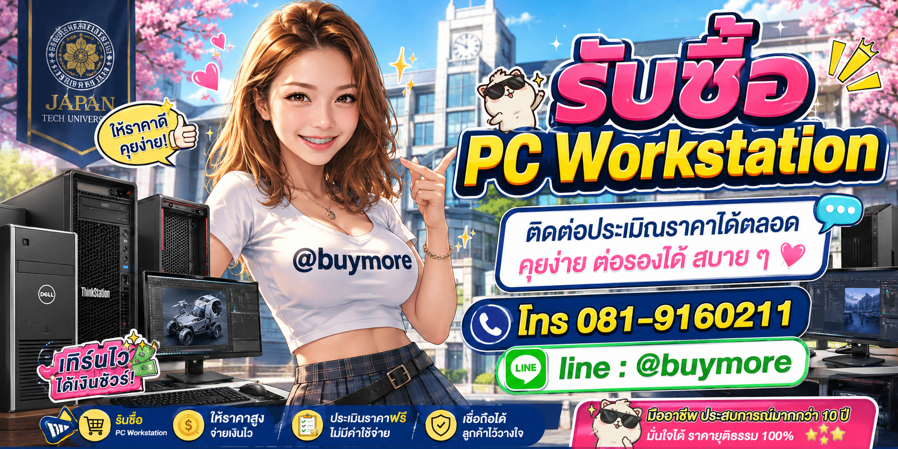 รับซื้อ PC Workstation ติดต่อประเมินราคาได้ตลอด คุยง่าย ต่อรองได้สบาย ๆ