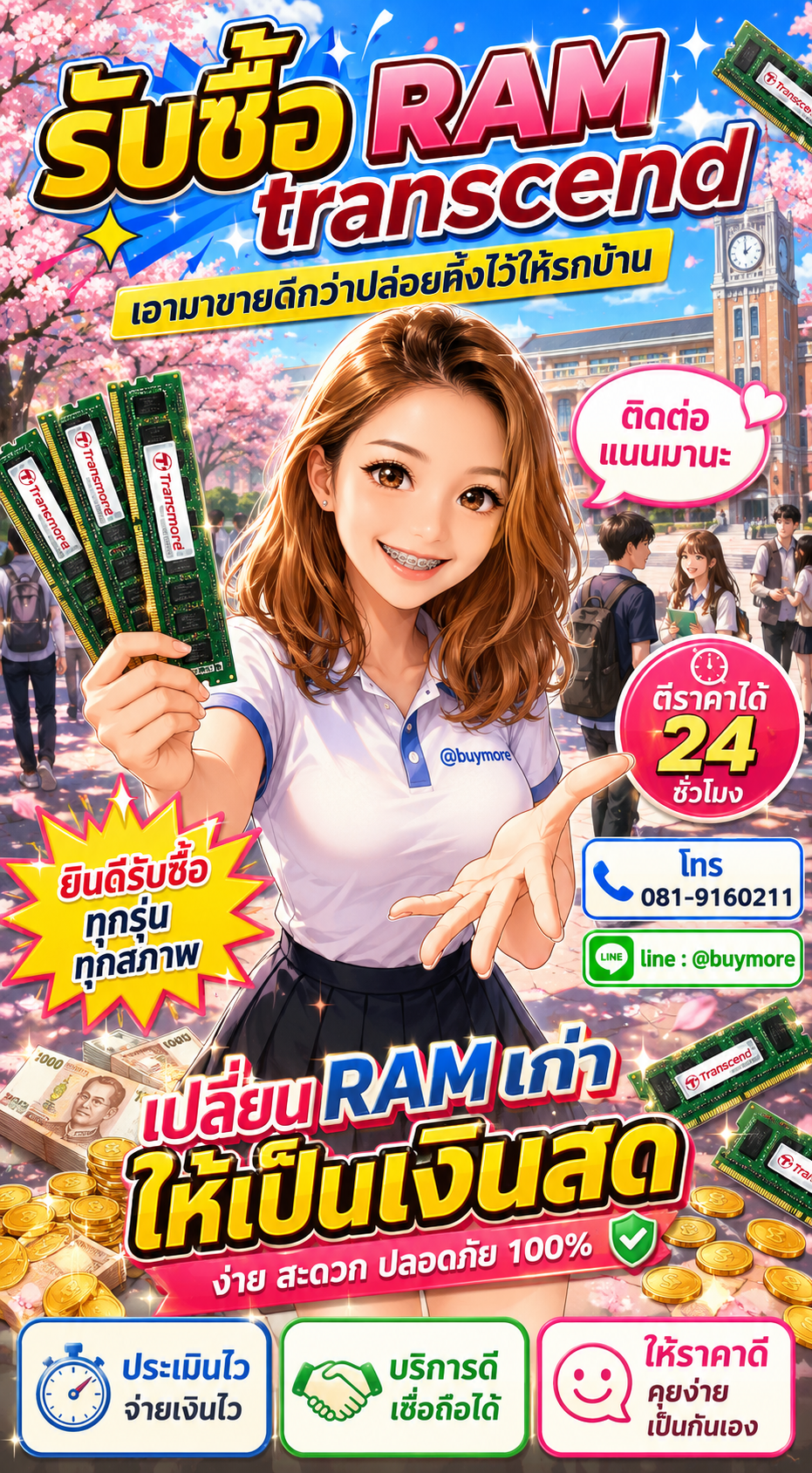 รับซื้อ ram transcend Buymore.in.th