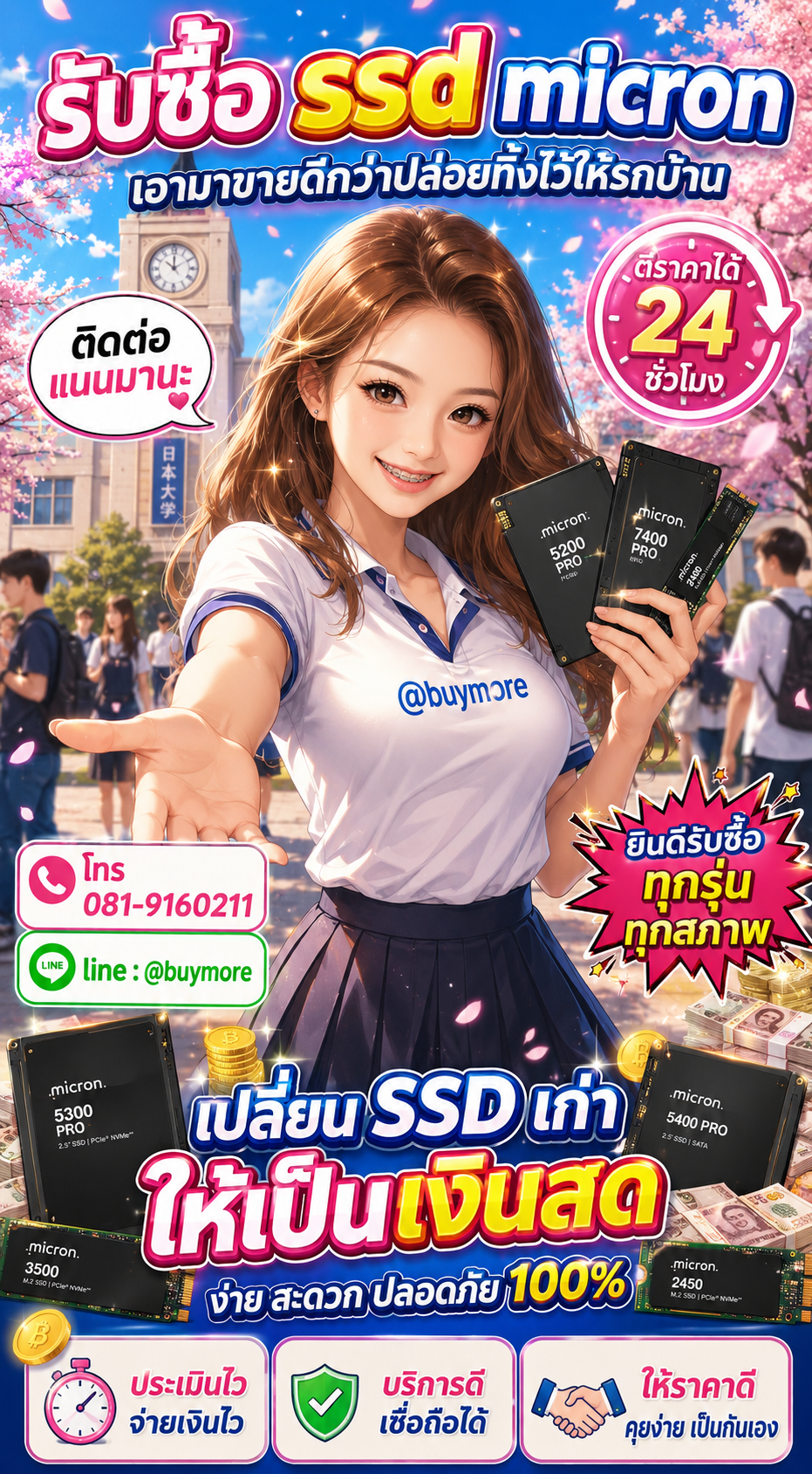 รับซื้อ ssd micron Buymore.in.th ติดต่อประเมินราคา 24 ชั่วโมง