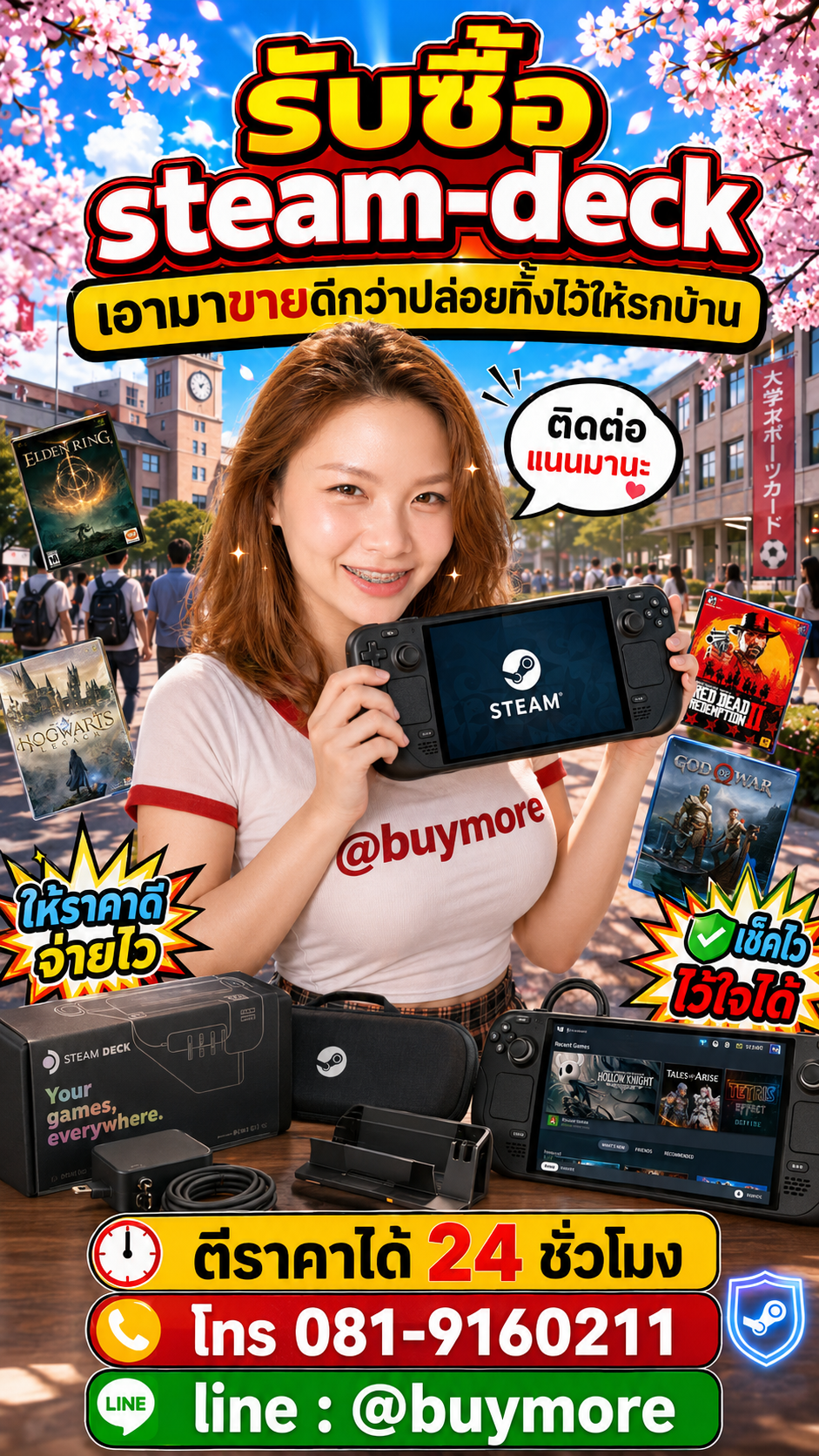 รับซื้อSteam deck Buymore.in.th ติดต่อประเมินราคา 24 ชั่วโมง